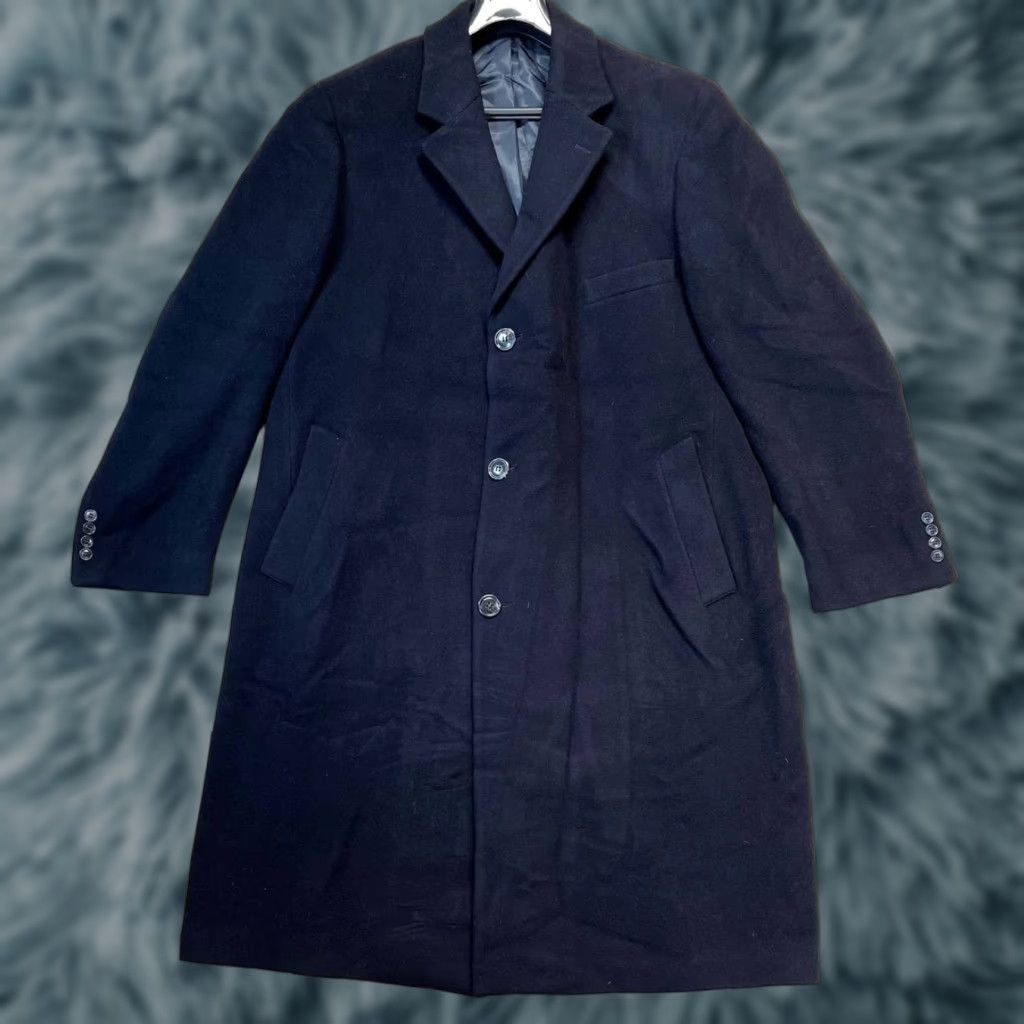 Vintage VINTAGE Prague Coat Black Long Overcoat 46R Wool Cashmere Blend Button Lined Pockets Men’s Formal Executive Holiday/Business Size US S / EU 44-46 / 1 - 1 Thumbnail