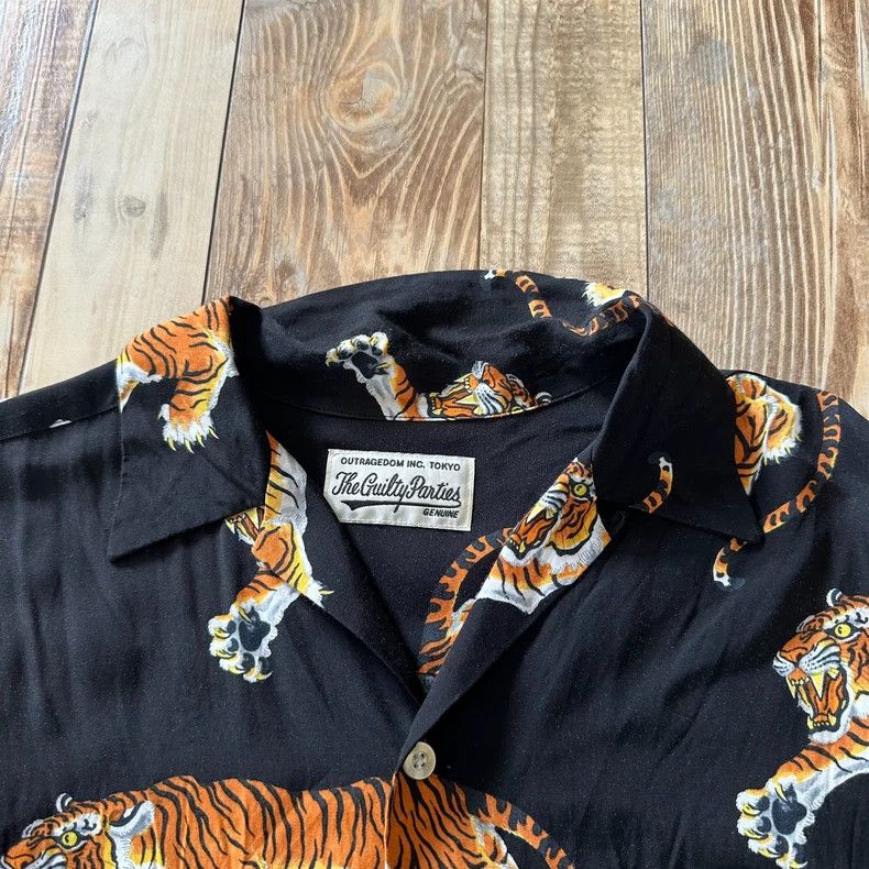 WACKO MARIA Tiger Print Short Sleeve Shirt