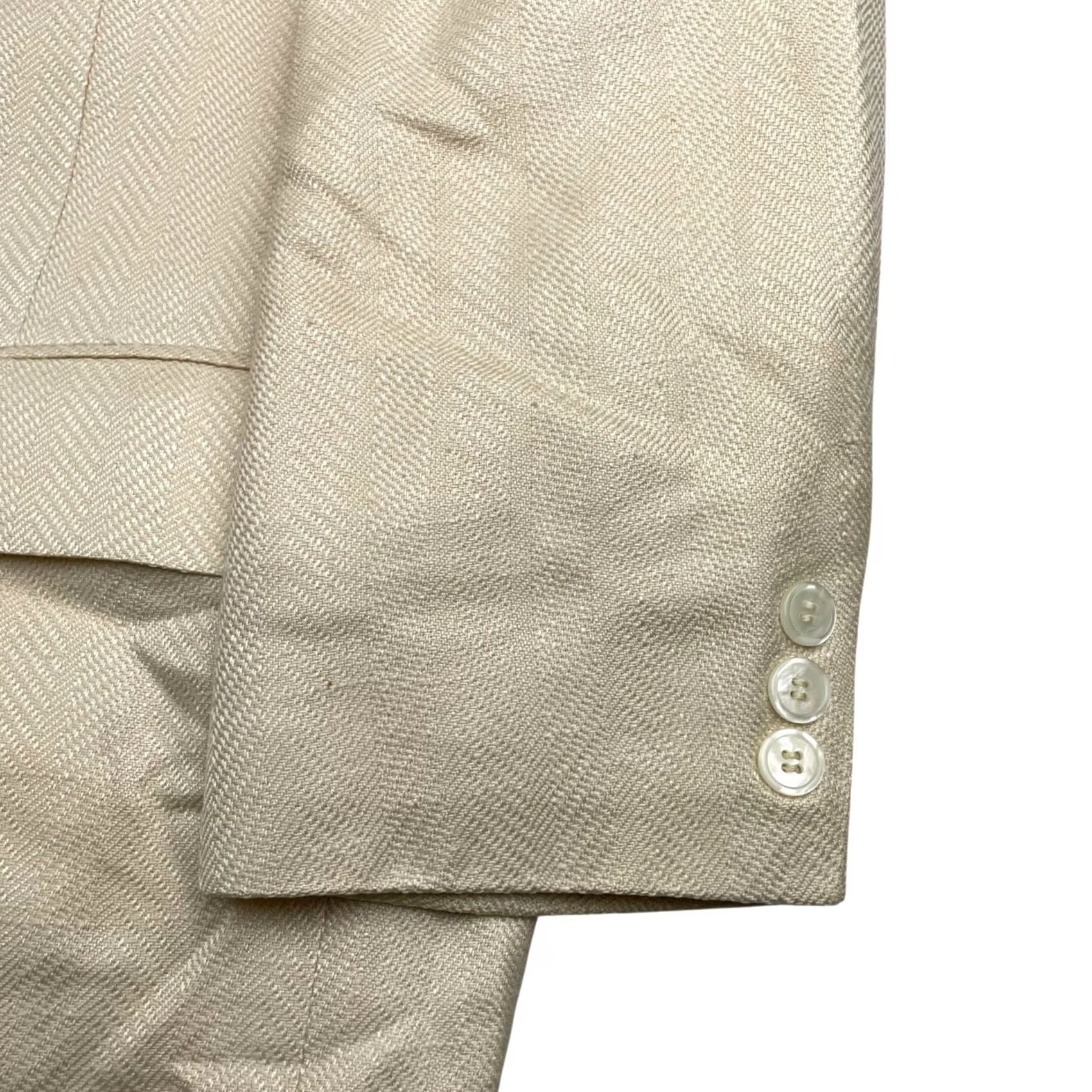 Vintage VTG Andover Reed Blazer Jacket Men’s 100% Wool 2-Button Ivory 44S USA Short Blazer Mens Size 44R - 4 Thumbnail