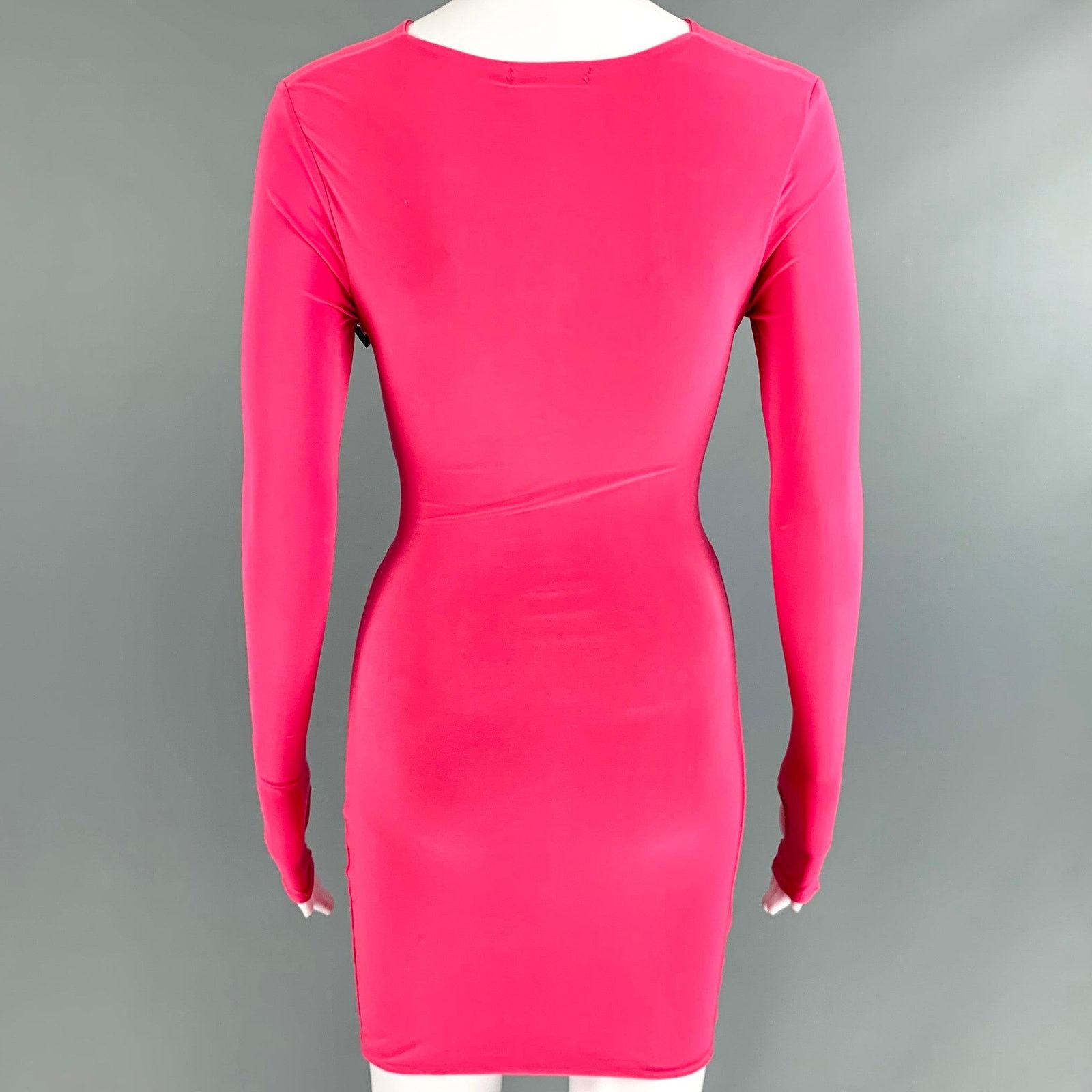 Other NO BRAND Size XS/S Pink Rhinestone Hearts Cut Out Mini Dress Size XS / US 0-2 / IT 36-38 - 4 Thumbnail