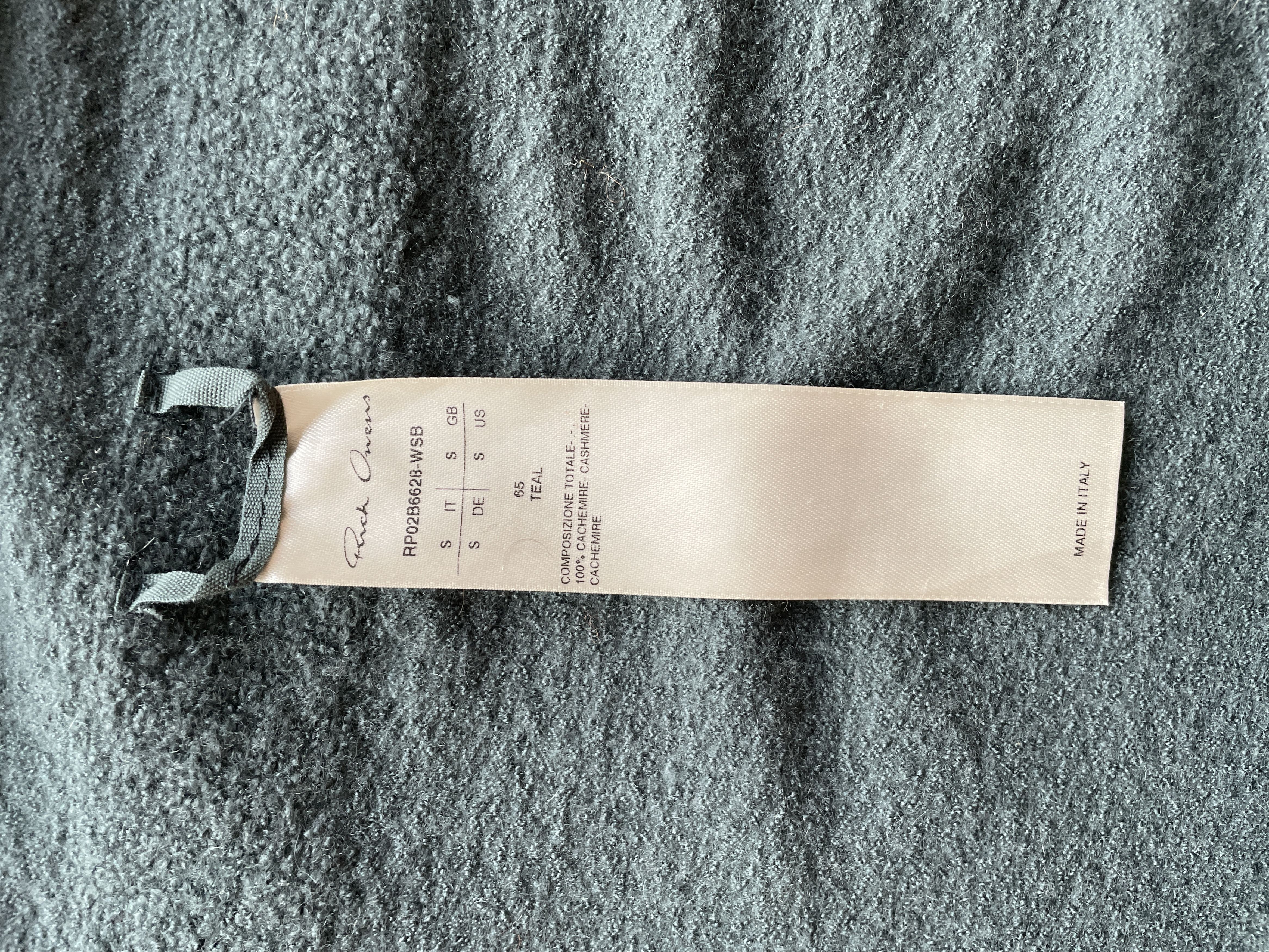 Rick Owens Rick Owens Teal Green Zip Up Cashmere Hoodie Size US S / EU 44-46 / 1 - 7 Thumbnail