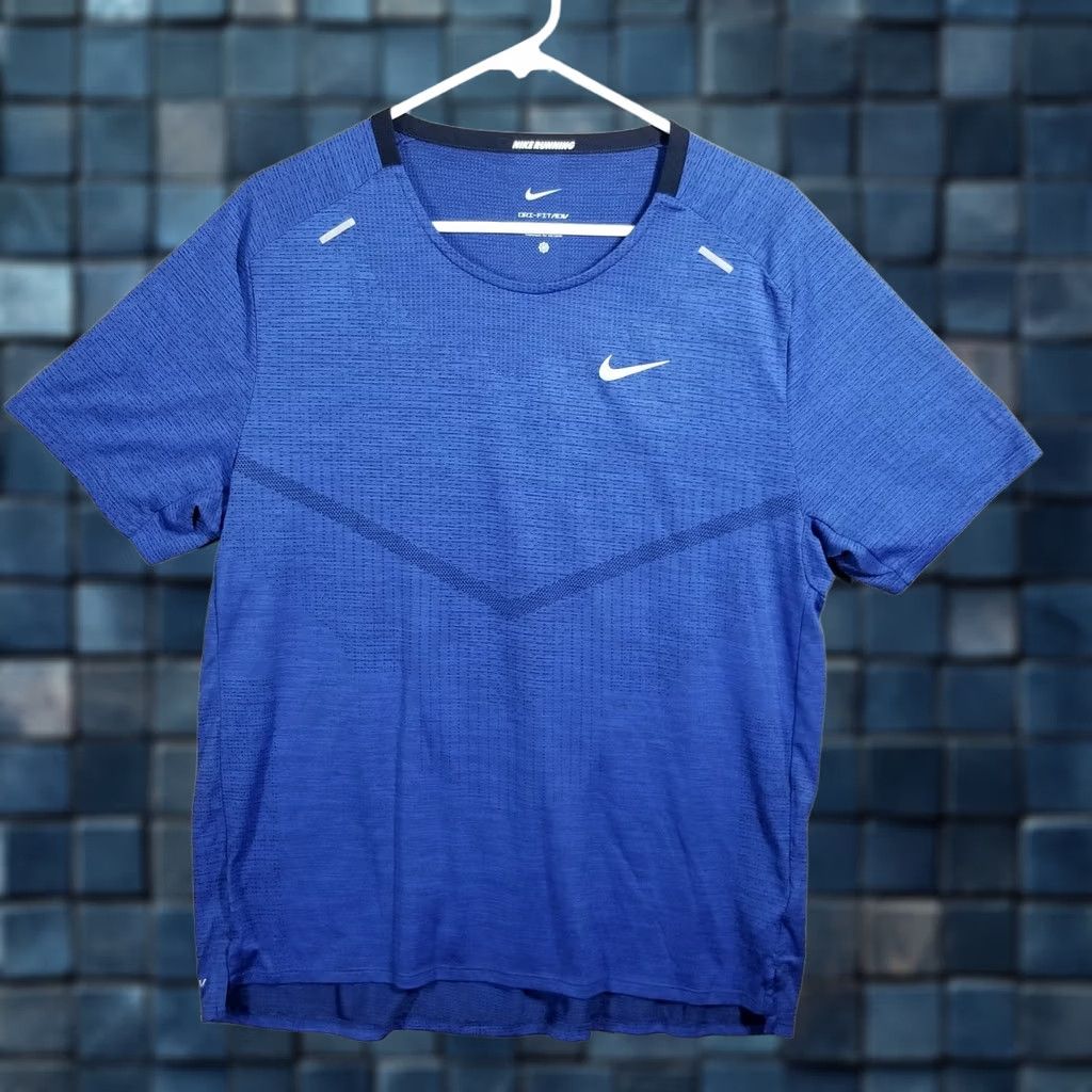 Nike Nike Dri-FIT ADV TechKnit Ultra Running Training Shirt Mens L Blue Size US L / EU 52-54 / 3 - 1 Thumbnail