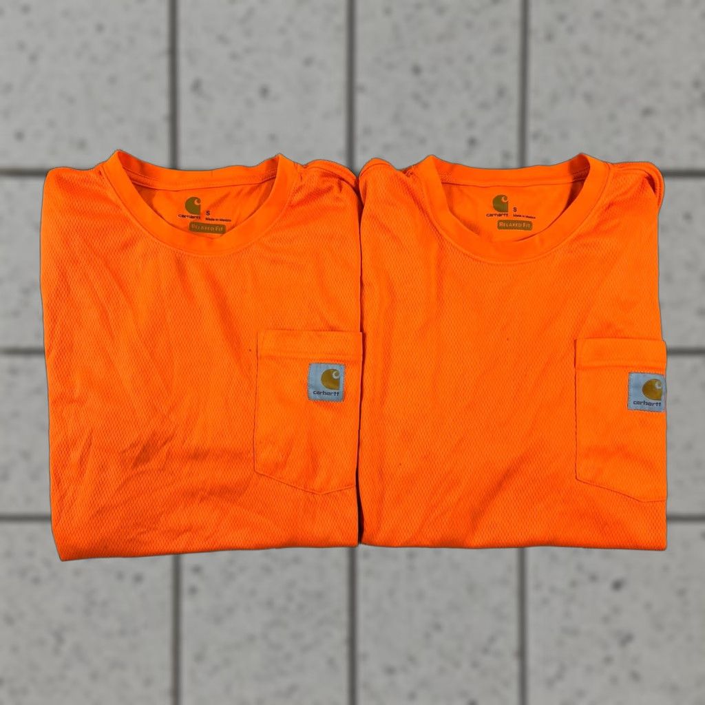 Carhartt Carhartt Shirt Men Orange Small Lot Of 2 High Visibility Relaxed Fit Force Work Shirts S Size US S / EU 44-46 / 1 - 1 Thumbnail