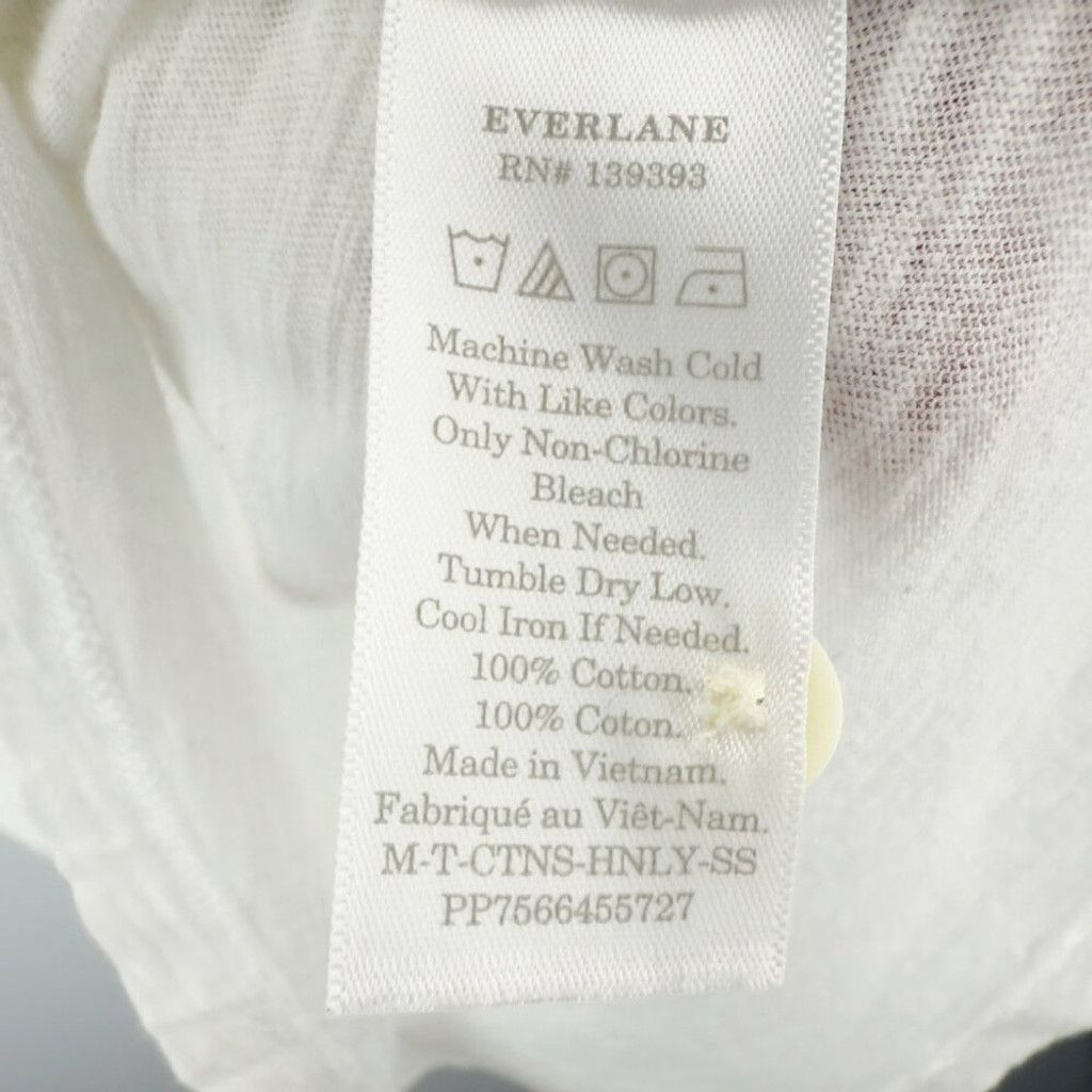 Everlane EVERLANE White Henley T-Shirt Light Crew Neck 3 button sz M Size US M / EU 48-50 / 2 - 6 Thumbnail