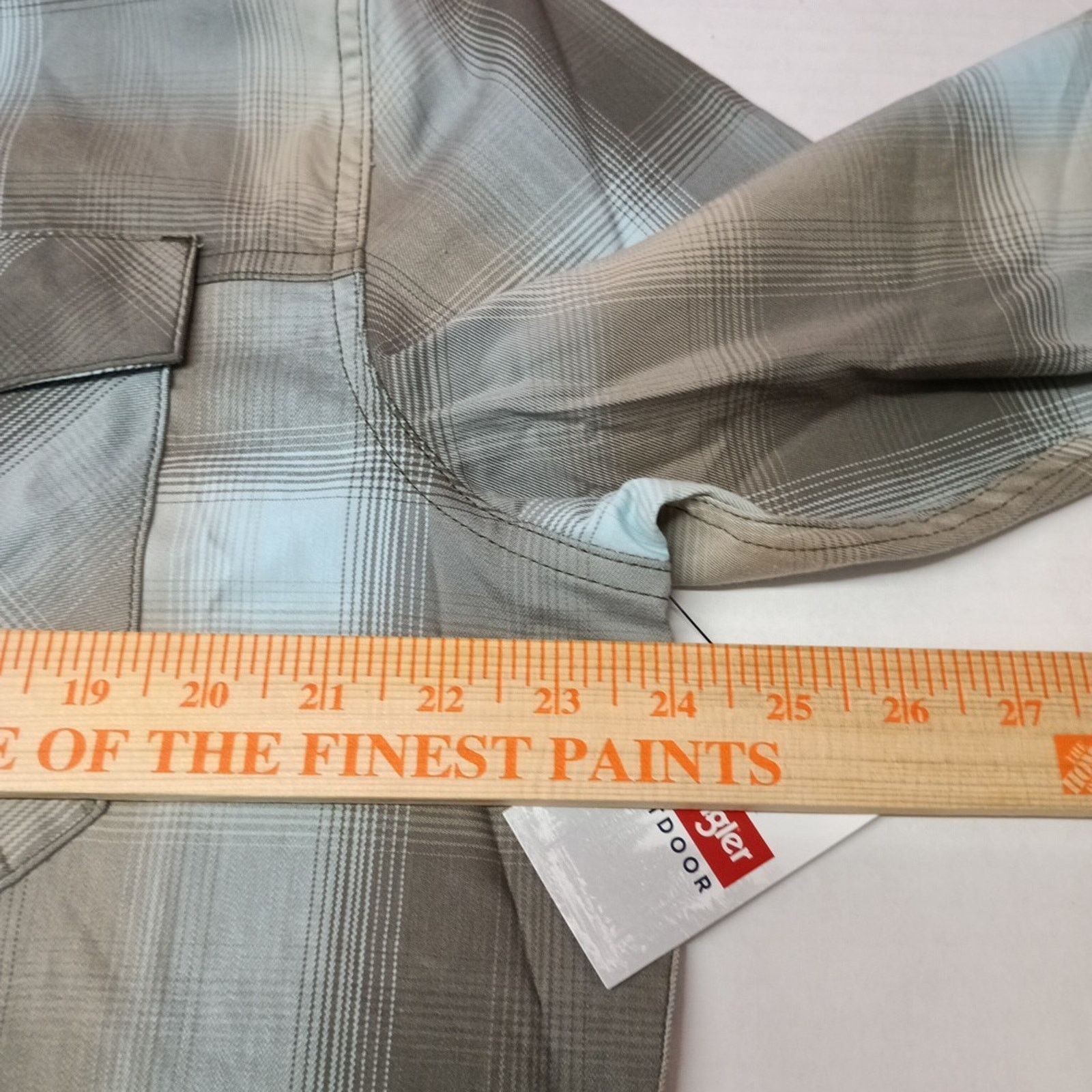 Wrangler Wrangler Shirt Mens L Gray Plaid Convertible Sleeves Utility Size US L / EU 52-54 / 3 - 7 Thumbnail