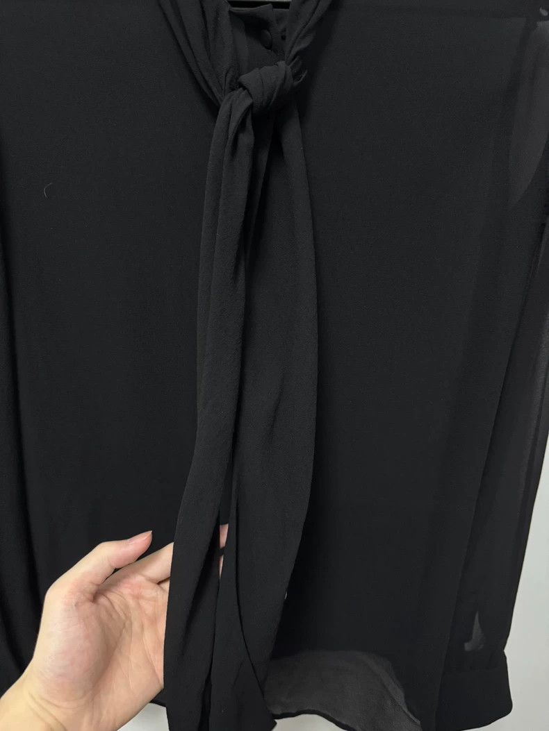 Saint Laurent Paris Saint Laurent Paris16fw bow tie silk Darth Vader shirt 250 Size S / US 4 / IT 40 - 3 Thumbnail