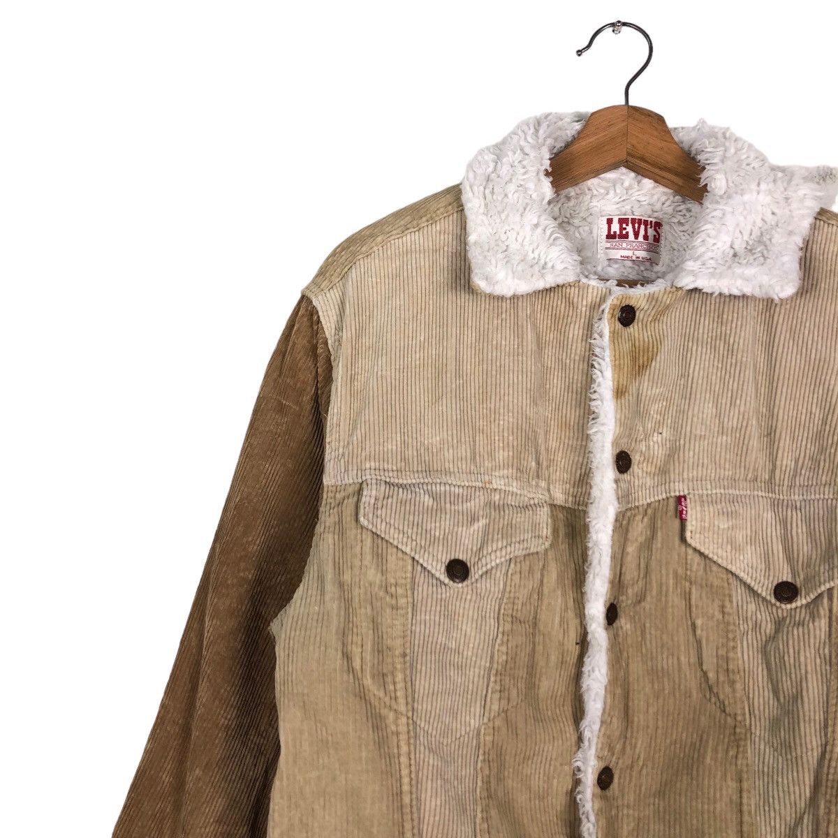 Levi's 🔥Vintage Trucker Corduroy Biker Jacket Levi’s Made in Usa Size US L / EU 52-54 / 3 - 7 Thumbnail