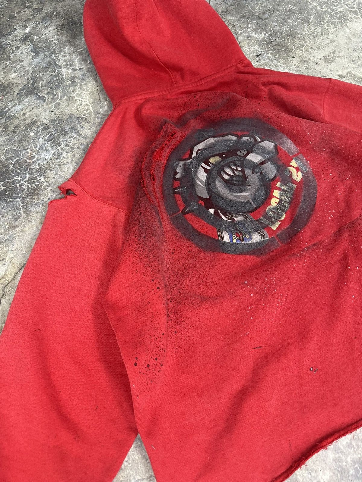 Designer × Vintage Vintage Thrashed Work Hoodie Size US XL / EU 56 / 4 - 9 Thumbnail