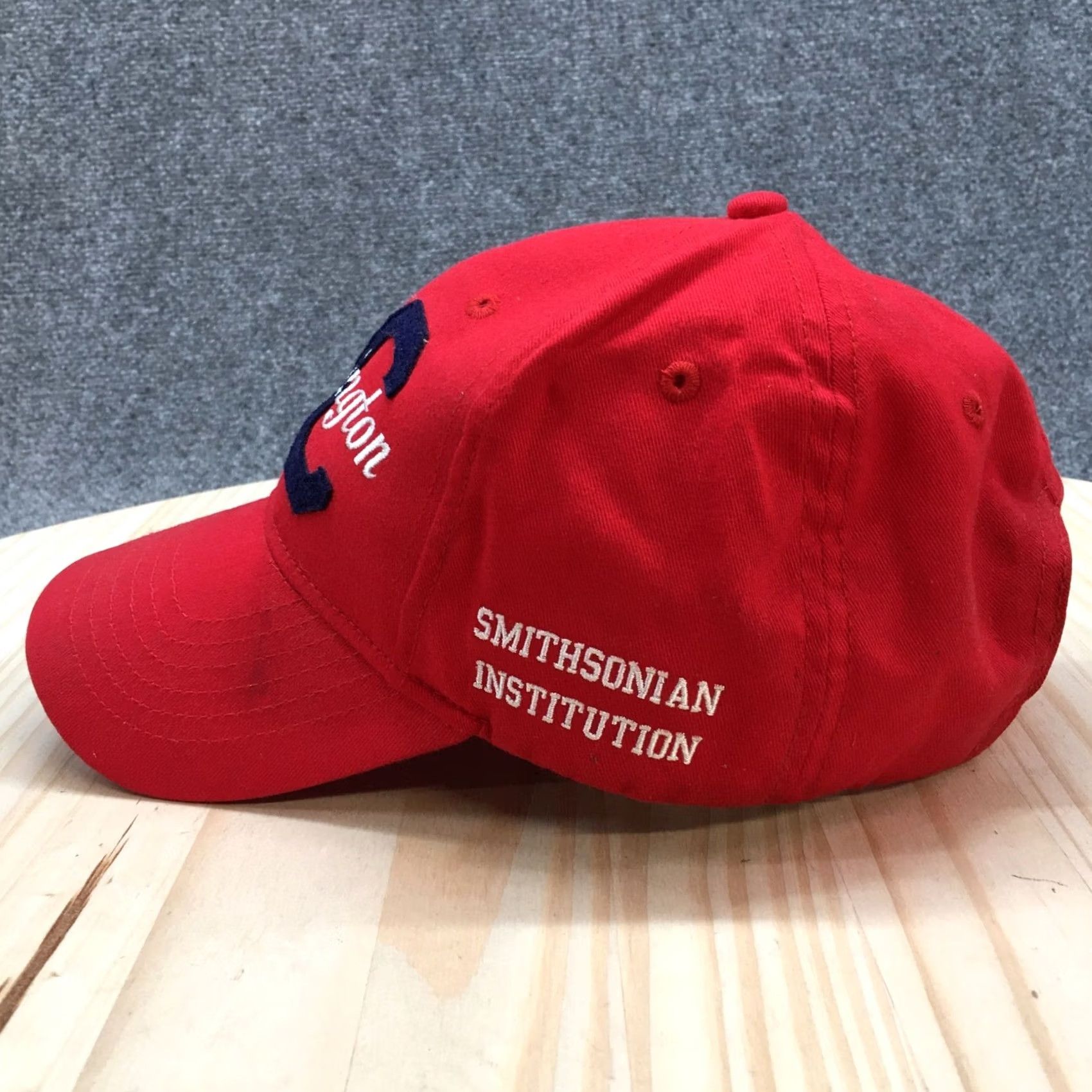 Vintage Washington DC Smithsonian Institution Baseball Cap Mens One Size Red Curved Bill Size ONE SIZE - 4 Thumbnail