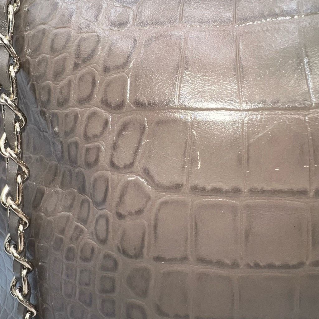 DKNY DKNY Croc Embossed Leather Adjustable Woven Chain Tote Size ONE SIZE - 9 Thumbnail