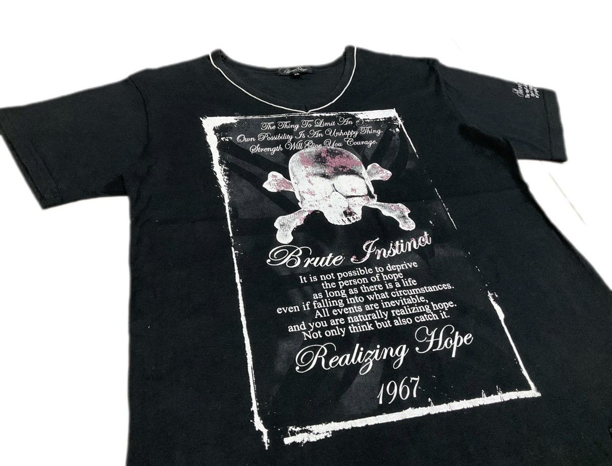 If Six Was Nine 🔥Sick Y2K Time Step Skull Poem Shirt Goth Punk Size US L / EU 52-54 / 3 - 3 Thumbnail