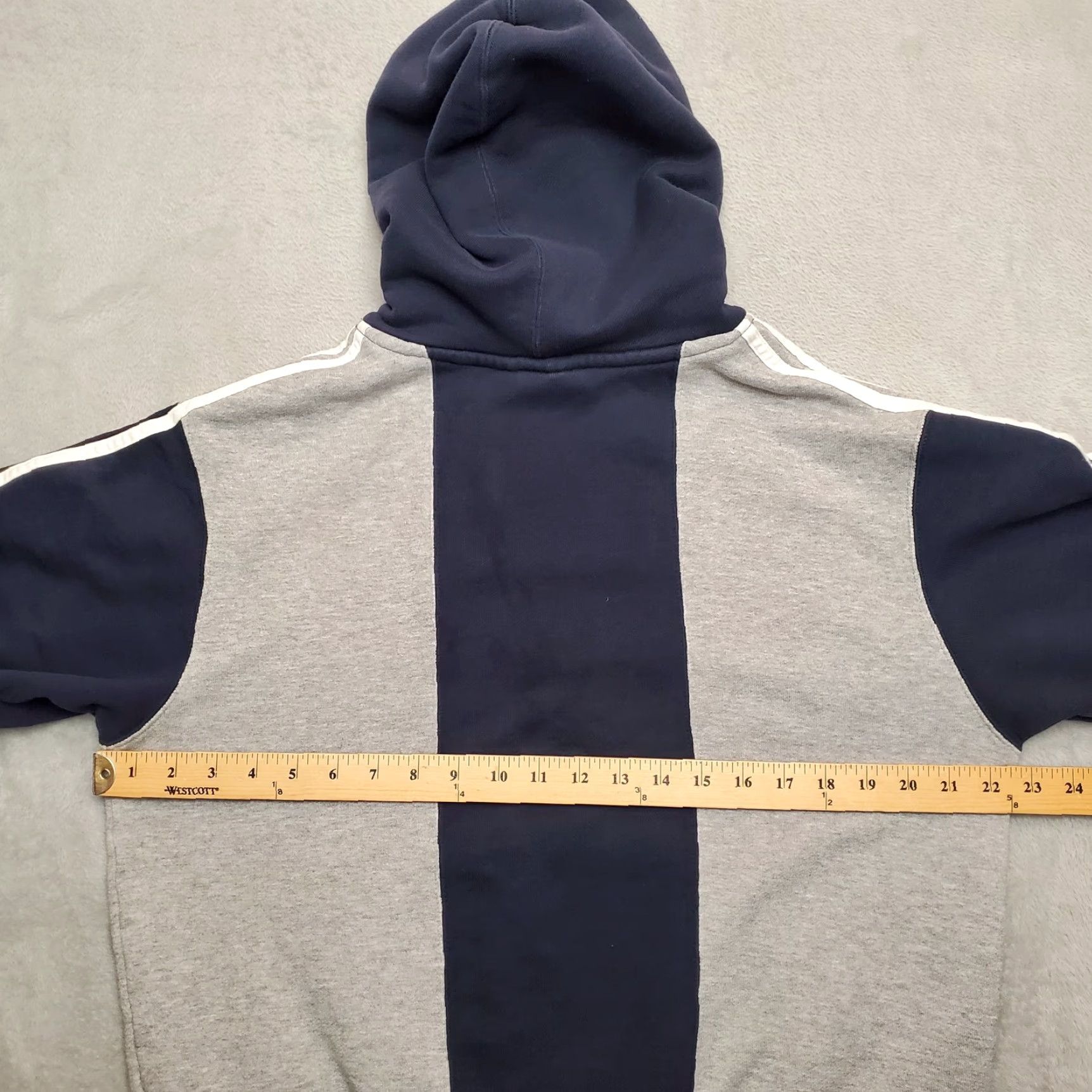 Adidas Adidas Hoodie Mens Medium Blue Gray Trefoil Three Stripe Logo Hooded Sweatshirt Size US M / EU 48-50 / 2 - 8 Thumbnail