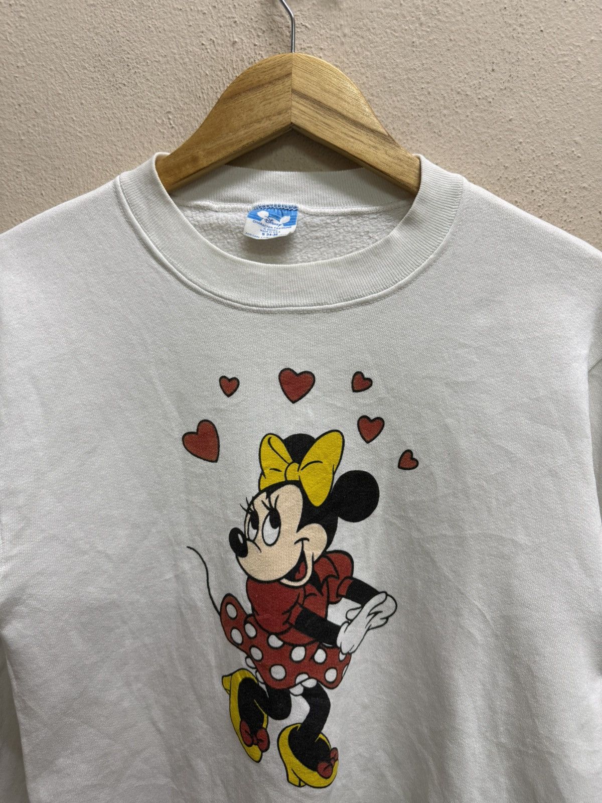 Disney Vintage 1980s White Disney Minnie Mouse Sweatshirt Size S / US 4 / IT 40 - 17 Thumbnail