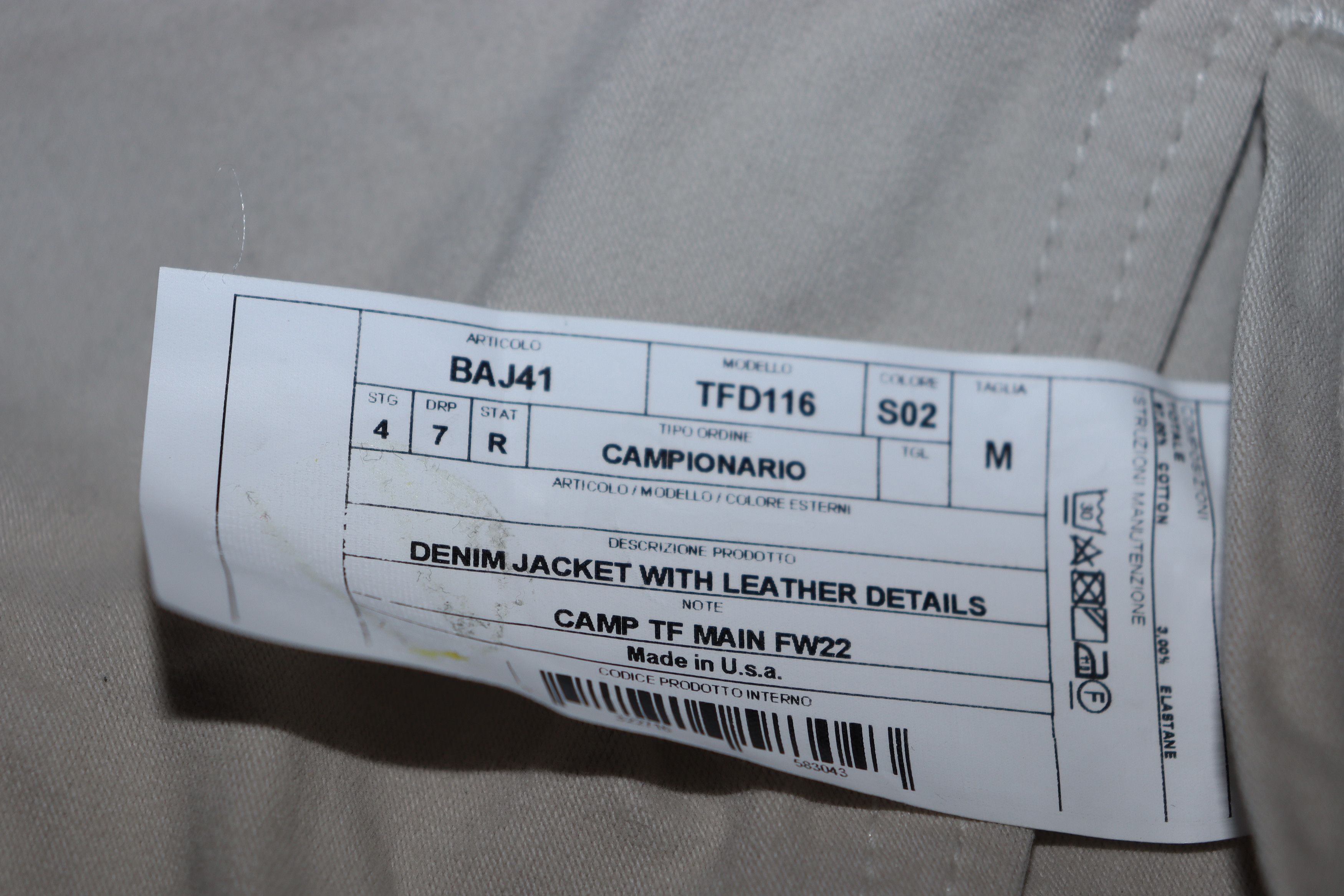 Tom Ford o1rshd1 Campionario Denim Jacket with Leather in White Size US M / EU 48-50 / 2 - 9 Thumbnail