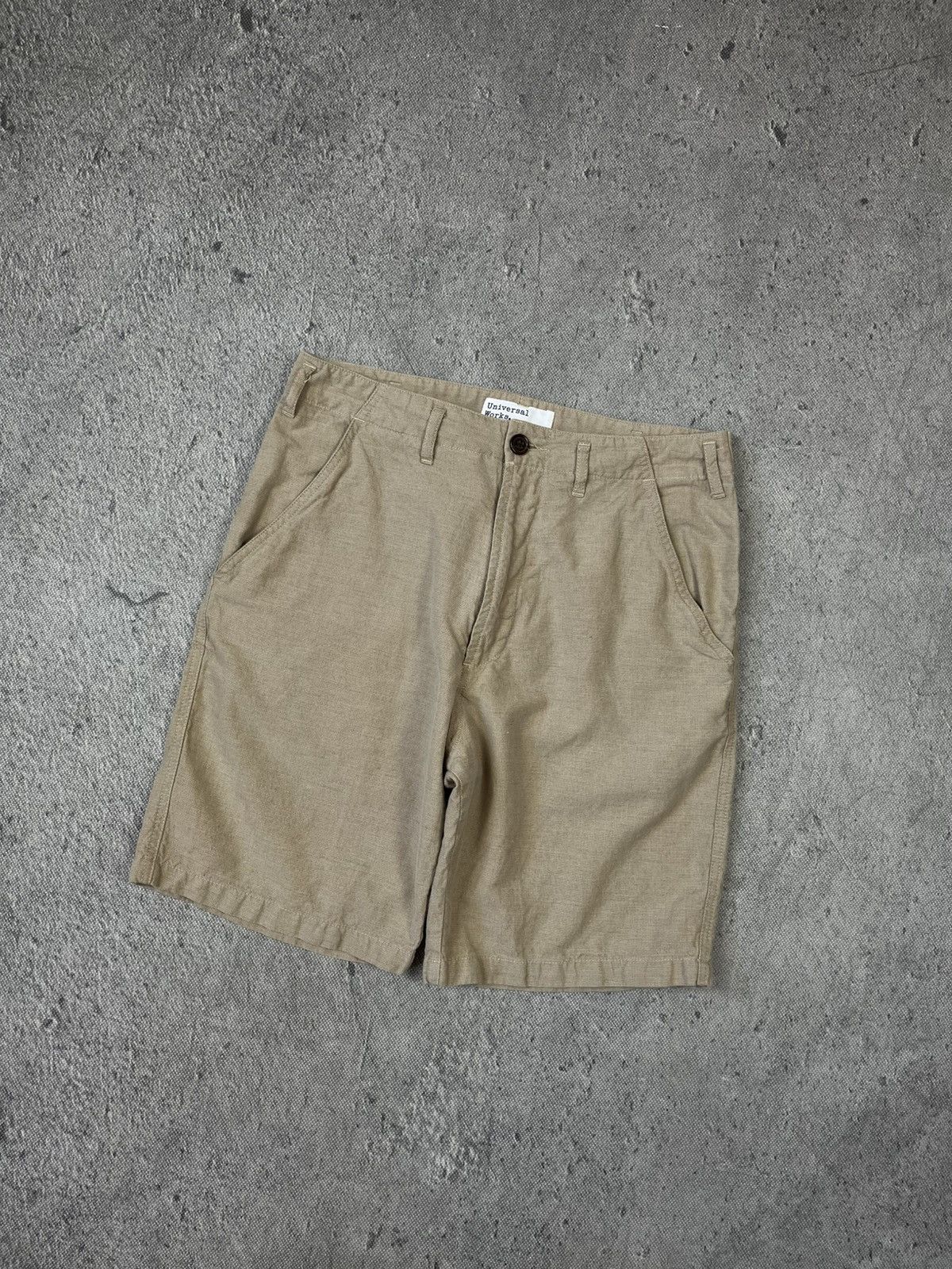 Universal Works Universal Works Linen Beige Shorts Size US 28 / EU 44 - 3 Thumbnail