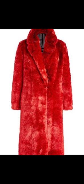 Calvin Klein 205W39NYC Calvin Klein 205W39NYC Faux Fur Red coat Size M / US 6-8 / IT 42-44 - 2 Thumbnail