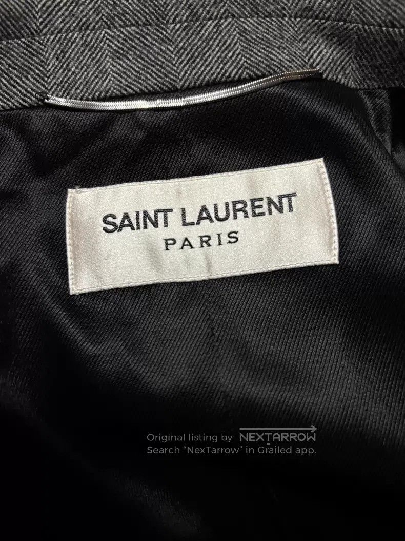 Saint Laurent Paris Saint Laurent Paris Herringbone notch lapel coat Size US S / EU 44-46 / 1 - 5 Thumbnail