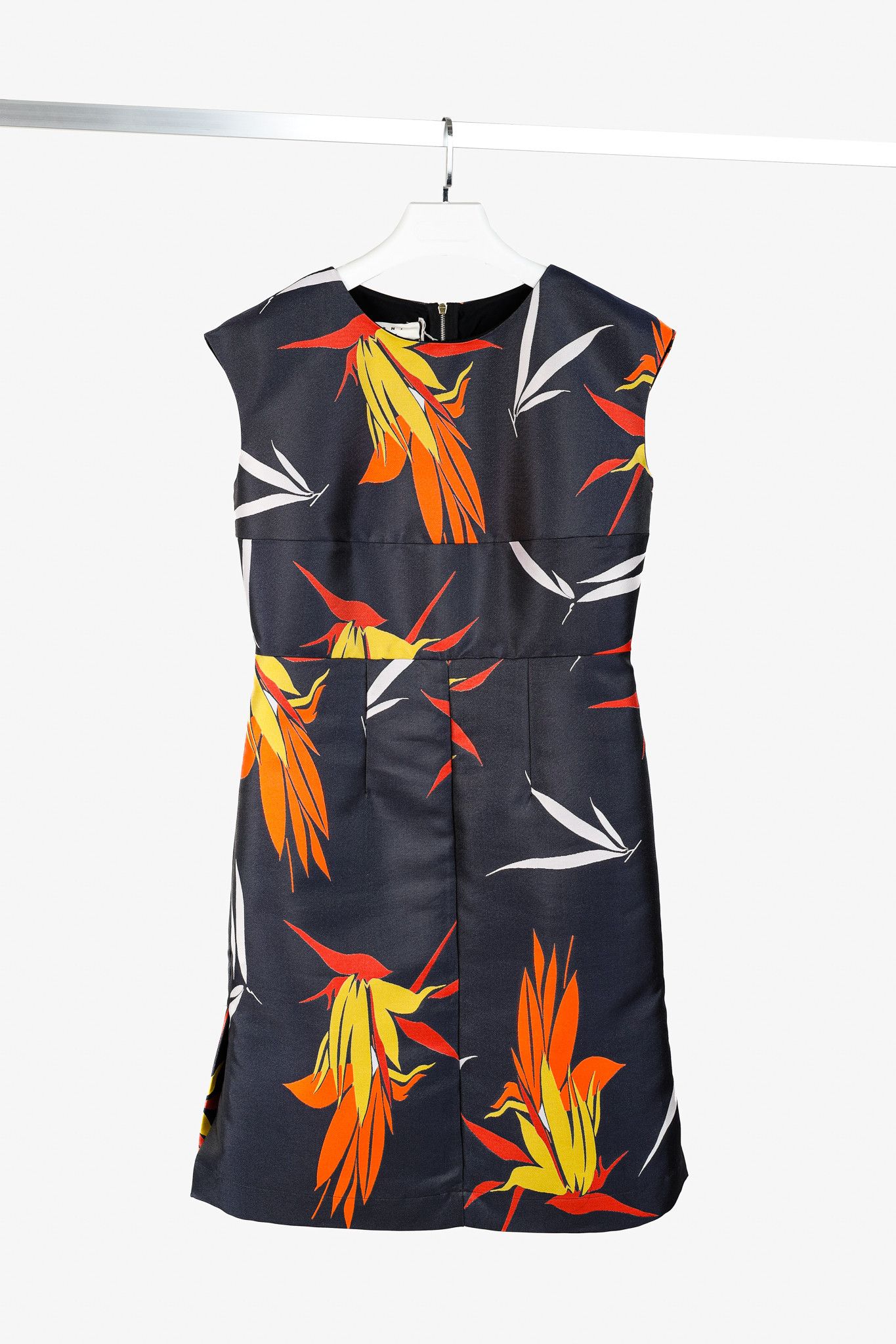 Marni Marni Resort 2015 Light Navy Leaf-Jacquard Sleeveless Dress Size M / US 6-8 / IT 42-44 - 1 Thumbnail