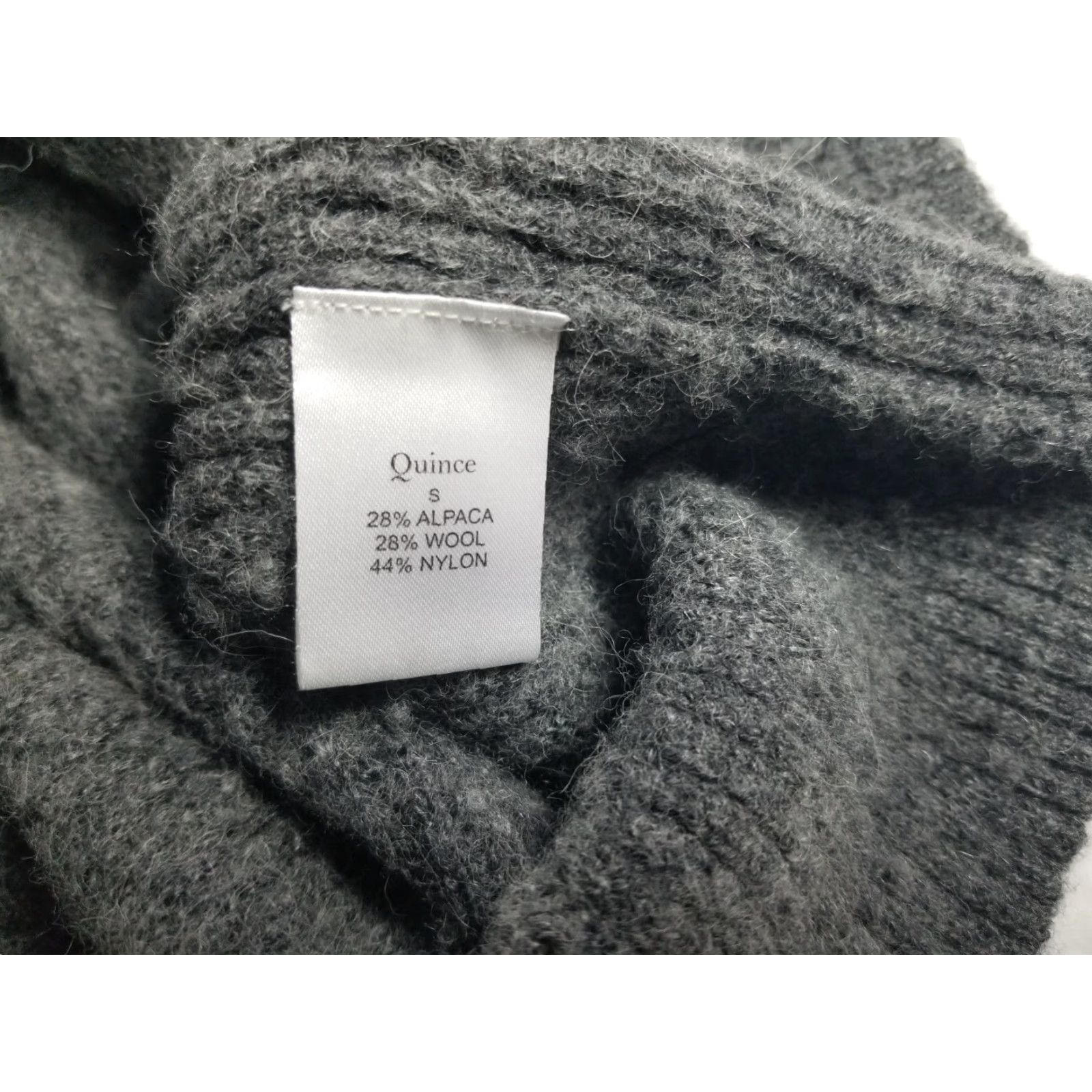 Quince Quince Sweater Women's Size S Crewneck Gray Alpaca Wool Nylon Knit Pullover Long Sleeve Solid Size S / US 4 / IT 40 - 7 Thumbnail