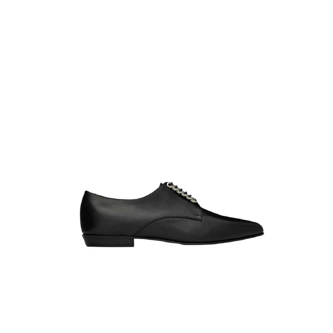 Saint Laurent Paris o1s1wg111224 Carson Lace up Derby Shoes in Black Size US 9 / IT 39 - 1 Thumbnail