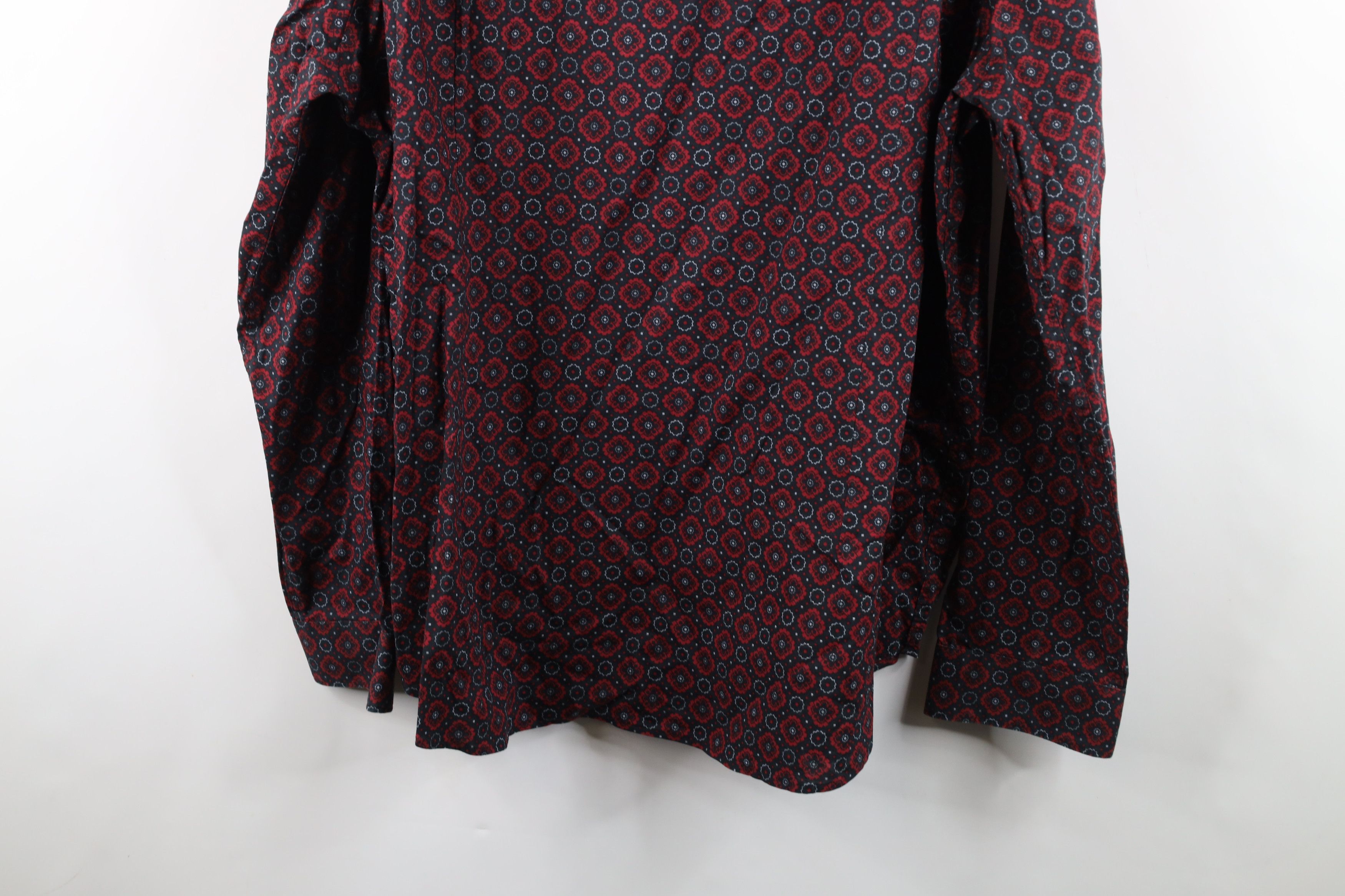 Express Express Slim Geometric Tapestry Collared Button Shirt Cotton Size US XXL / EU 58 / 5 - 11 Thumbnail