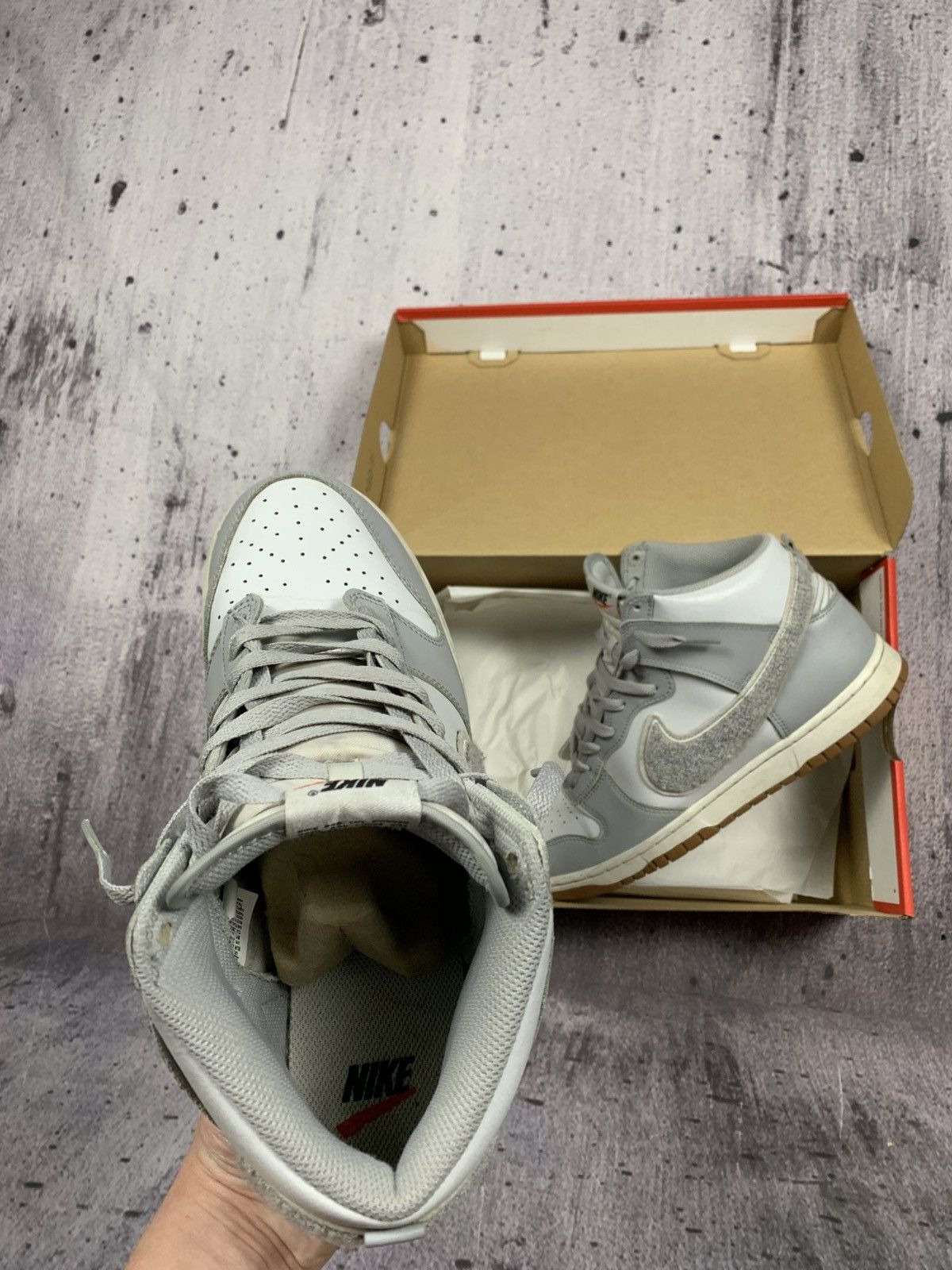 Nike × Vintage Nike Dunk Hi Retro University Vintage Streetwear Sk8 Style Size US 10.5 / EU 43-44 - 15 Thumbnail