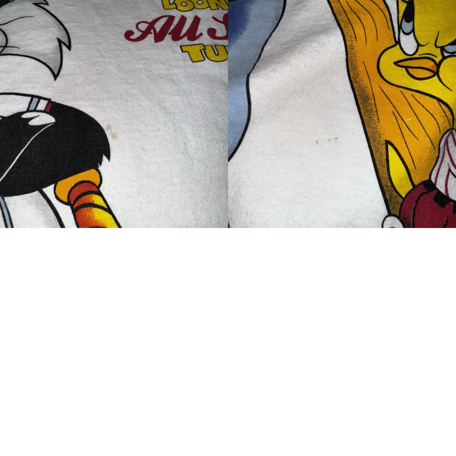 Vintage VINTAGE Looney Tunes Shirt XL White 90s Baseball All Stars Sylvester Tweety Batter Size US XL / EU 56 / 4 - 8 Thumbnail