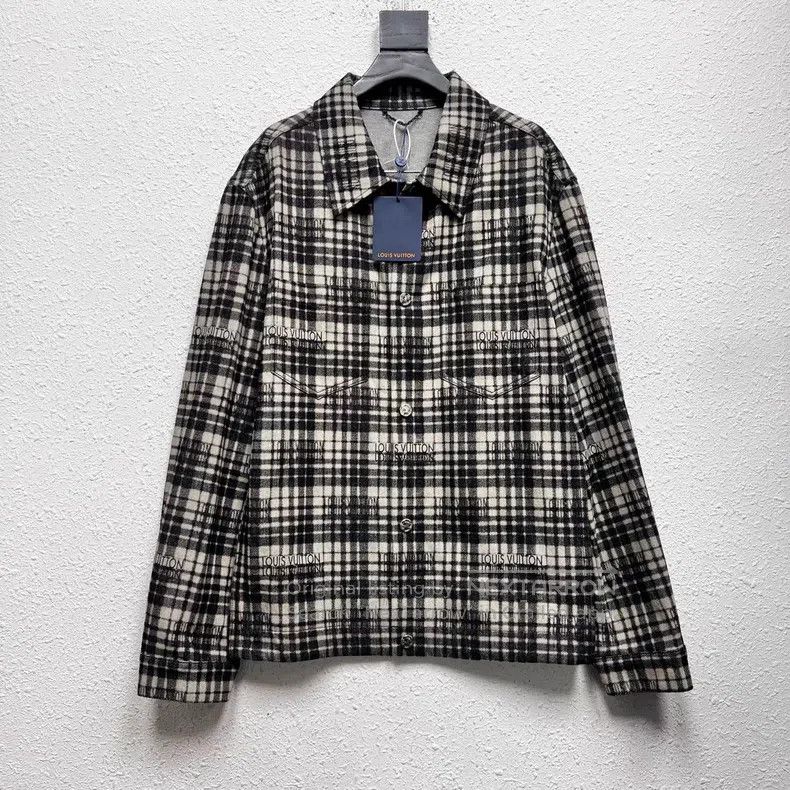 Louis Vuitton Louis Vuitton Colorblock Plaid Logo Full Print Long Sleeve Size US M / EU 48-50 / 2 - 1 Thumbnail