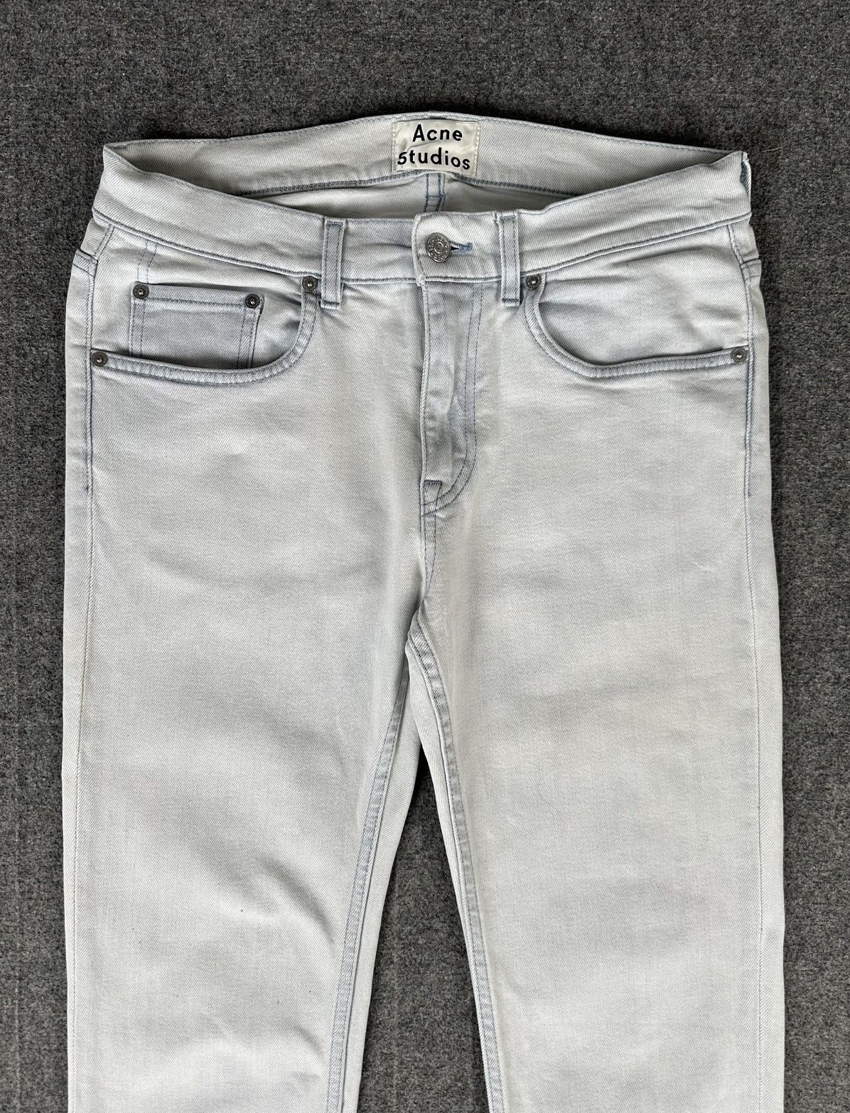 Acne Studios Acne Studios - Ace Bleached Denim Jeans - Slim Fit Size US 32 / EU 48 - 3 Thumbnail
