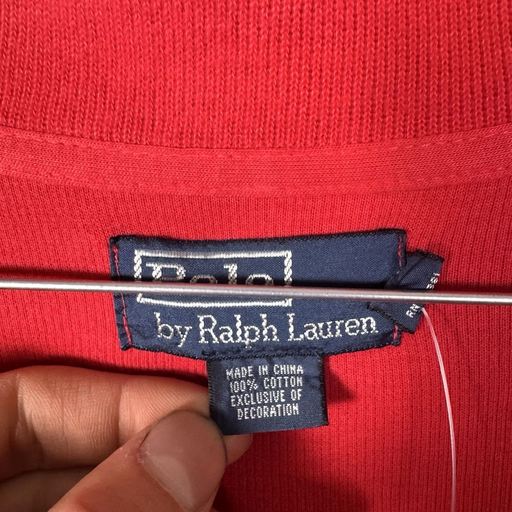 Polo Ralph Lauren DEADSTOCK Polo Ralph Lauren Mens 4X Vintage Sweater Knit Red 1/4 Zip Pullover Cotton Deathstock Size US XXL / EU 58 / 5 - 5 Thumbnail