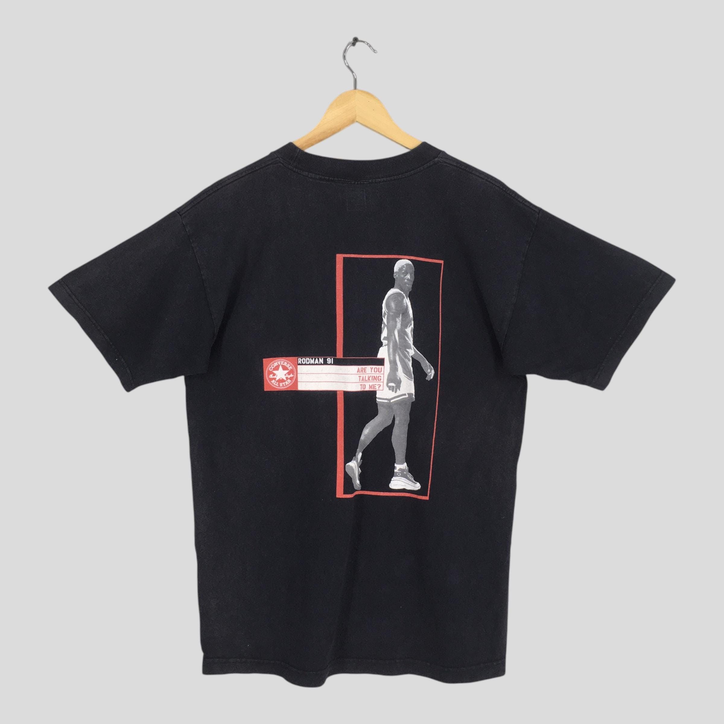 Vintage Converse Dennis Rodman 91 Black T shirt Large