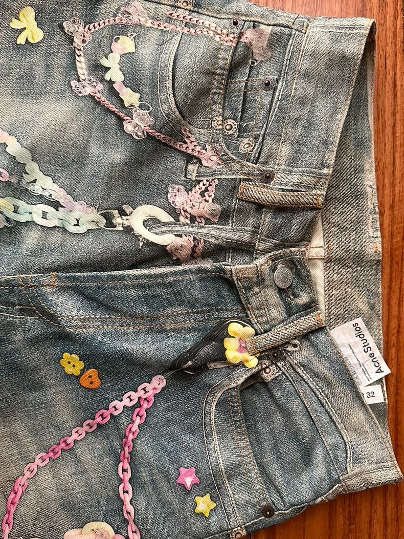 Acne Studios Acne Studios Candy chain 3D printed loose low-waisted wide Size 31" - 7 Thumbnail
