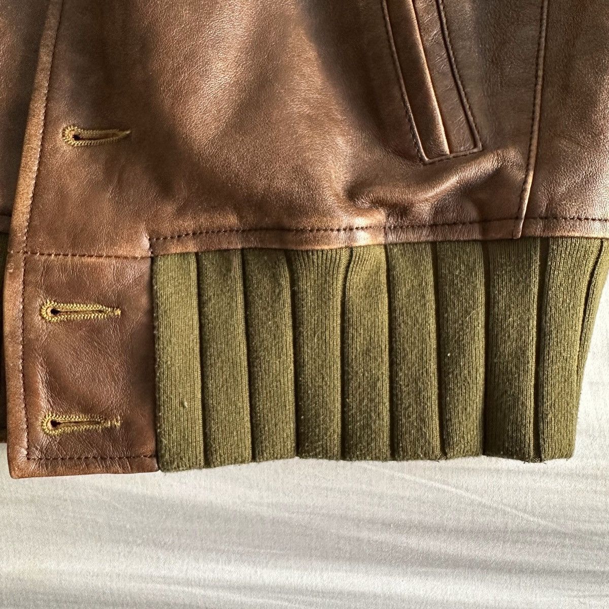 Levi's × Levi's Vintage Clothing 🔥Levi's LVC “Rye” Sheep Leather Jacket (Size S)🔥 Size US S / EU 44-46 / 1 - 10 Thumbnail