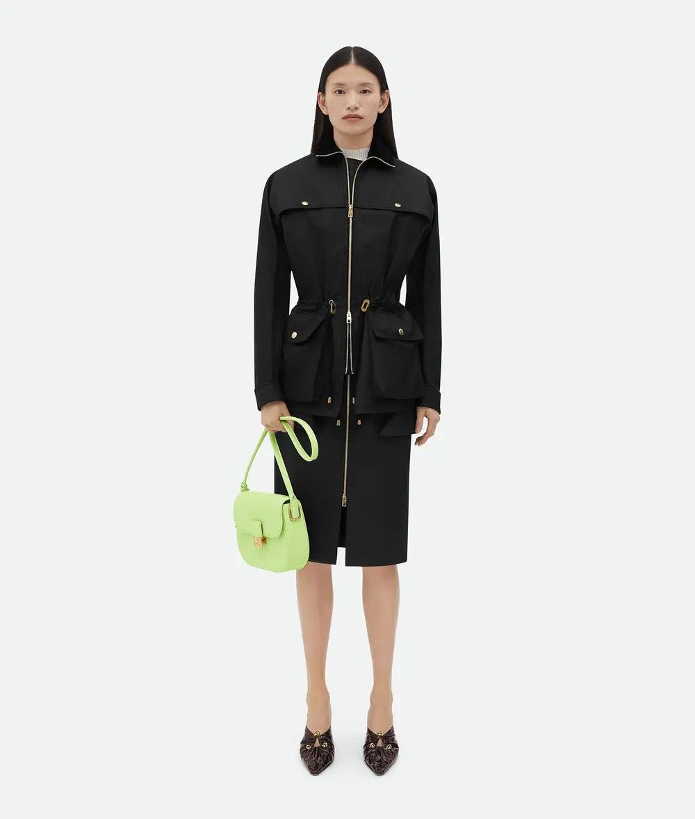 Bottega Veneta o1n1vont0925 Waterproof Cotton Midi Skirt in Black Size 28" / US 6 / IT 42 - 4 Thumbnail