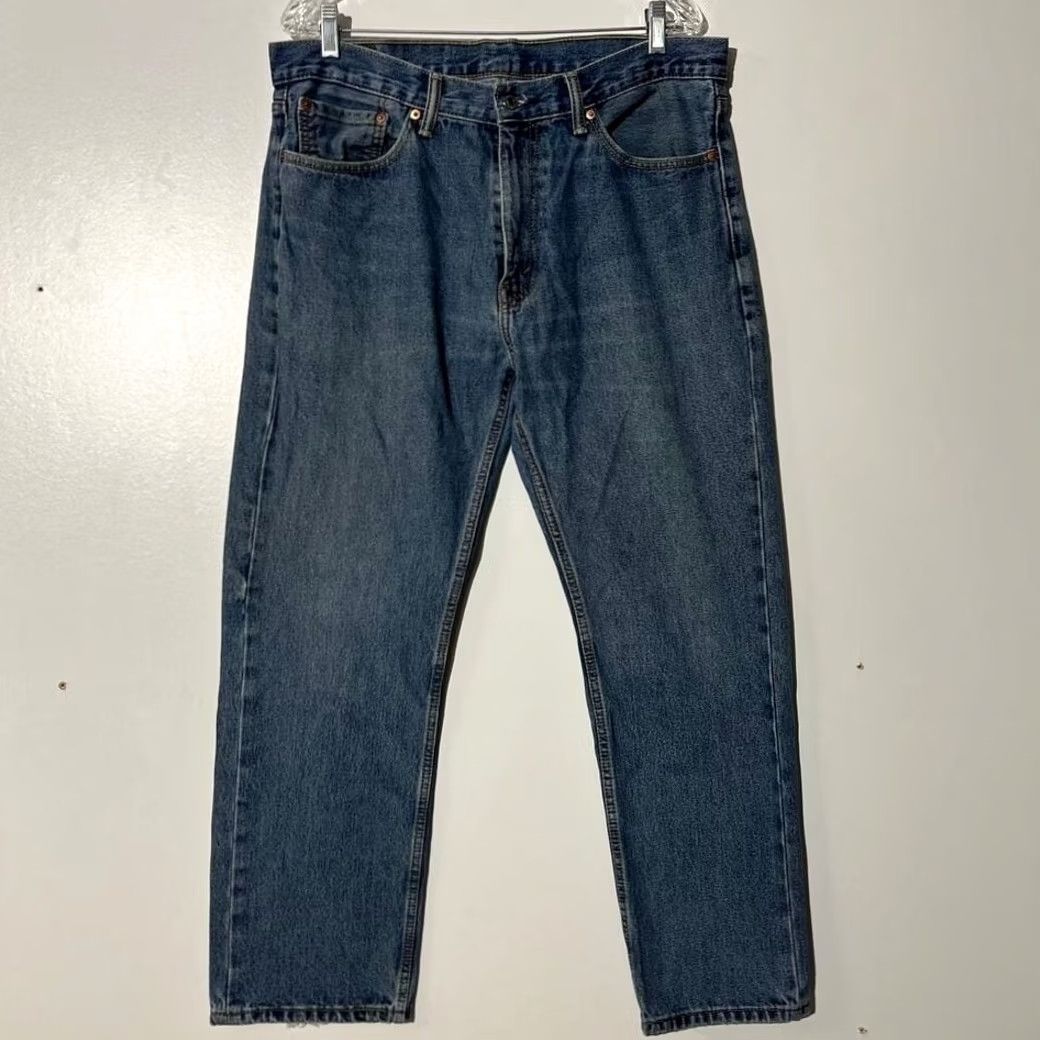 Levi's Levis 505 Regular Fit Straight Leg Jeans Blue Denim Mens W36 L30 Size US 36 / EU 52 - 2 Thumbnail