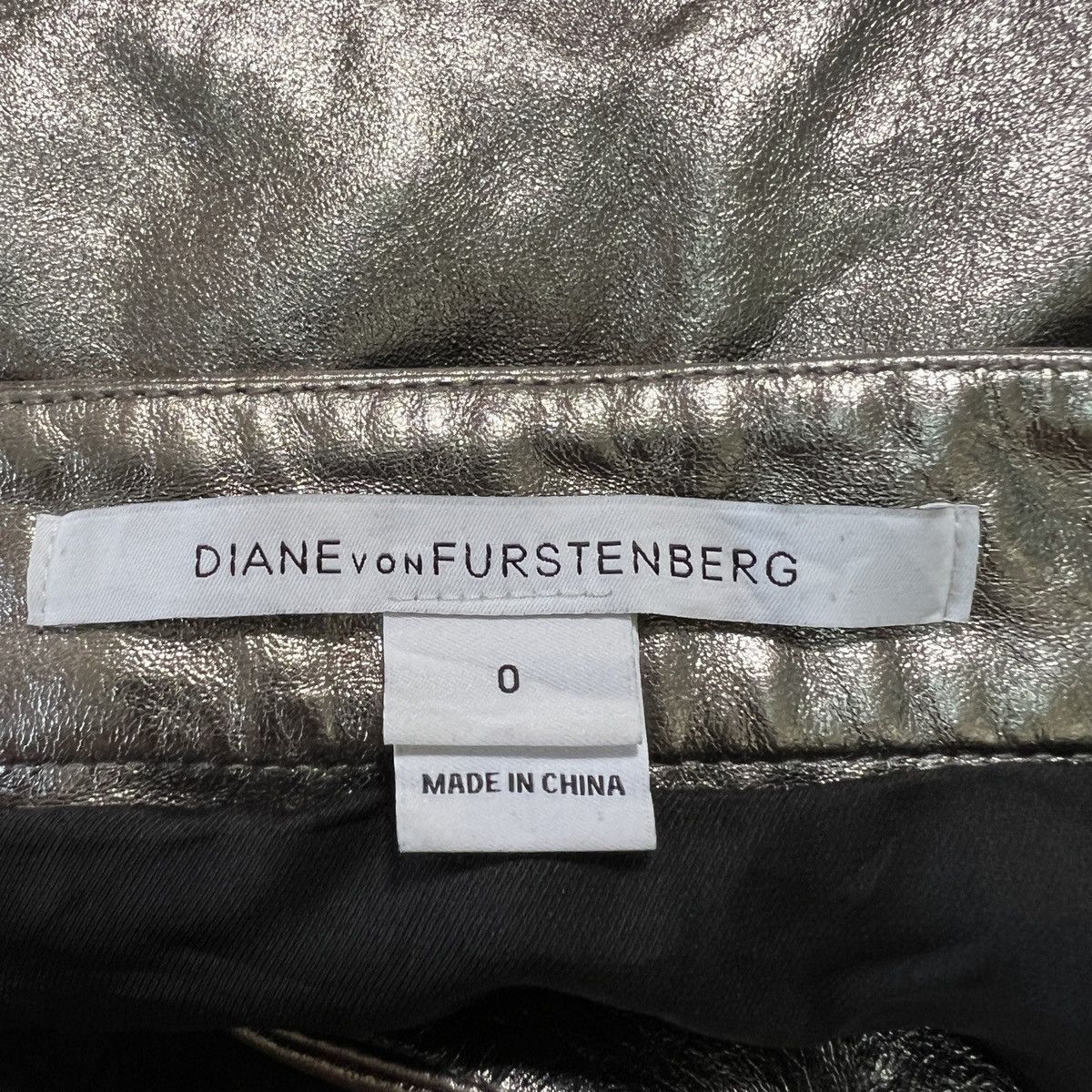 Diane von Furstenberg 🔥 Diane Van Furstenberg Leather melissa Metallic Size 28" / US 6 / IT 42 - 9 Thumbnail