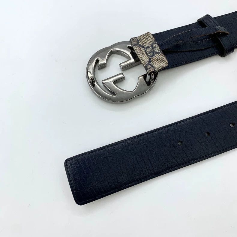 Gucci Gucci Beige logo jacquard print double G buckle belt belt 2 Size ONE SIZE - 5 Thumbnail
