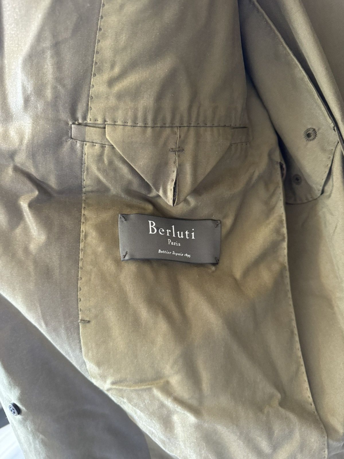 Berluti Berluti X Haider Ackerman 100% Silk Waxed Coat Size US M / EU 48-50 / 2 - 7 Thumbnail