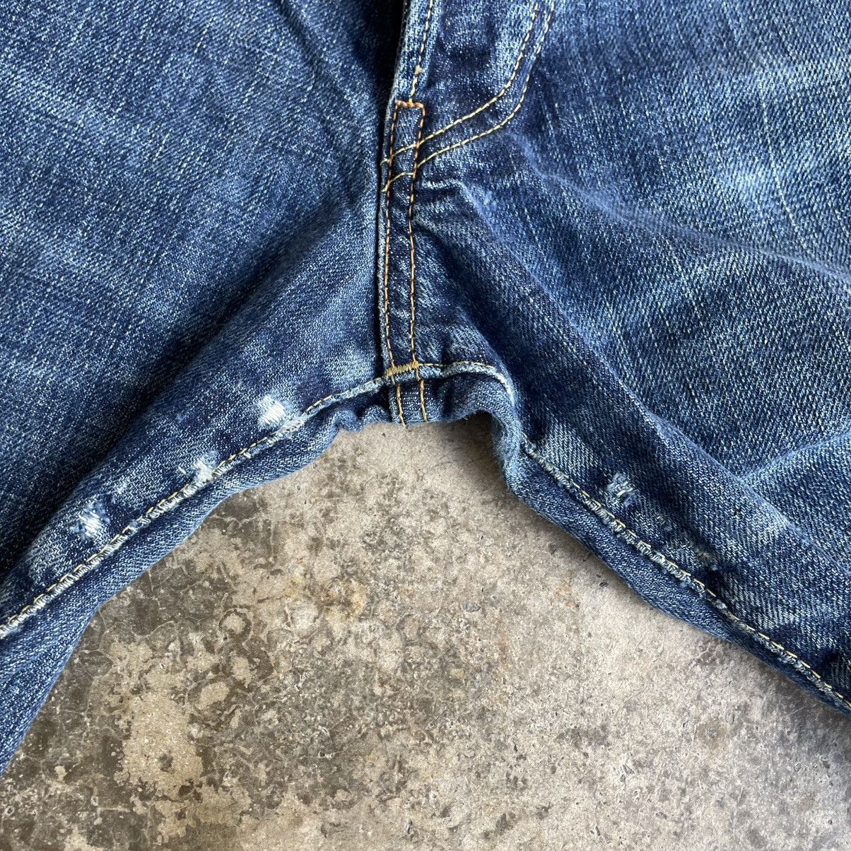 Japanese Brand 🔥🇯🇵Le-Model Stoned Washed Ripped Distress Selvedge Denim Jean Size US 31 - 9 Thumbnail