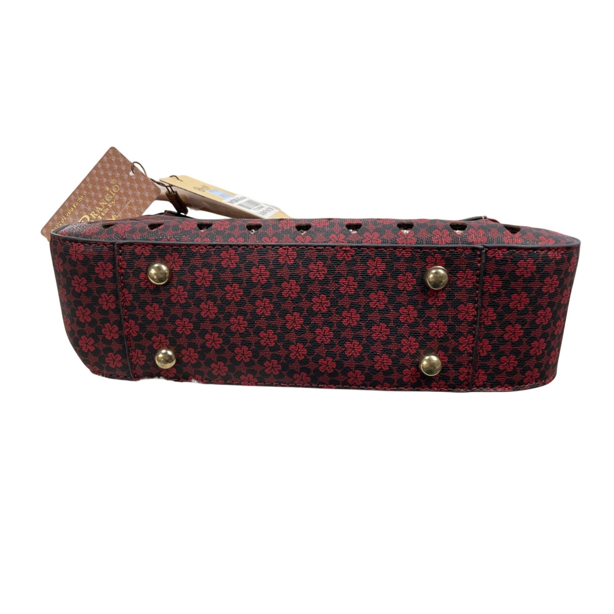 Other Brangio Red Flower Pattern Crossbody Bag With Gold Accents & Size ONE SIZE - 2 Thumbnail