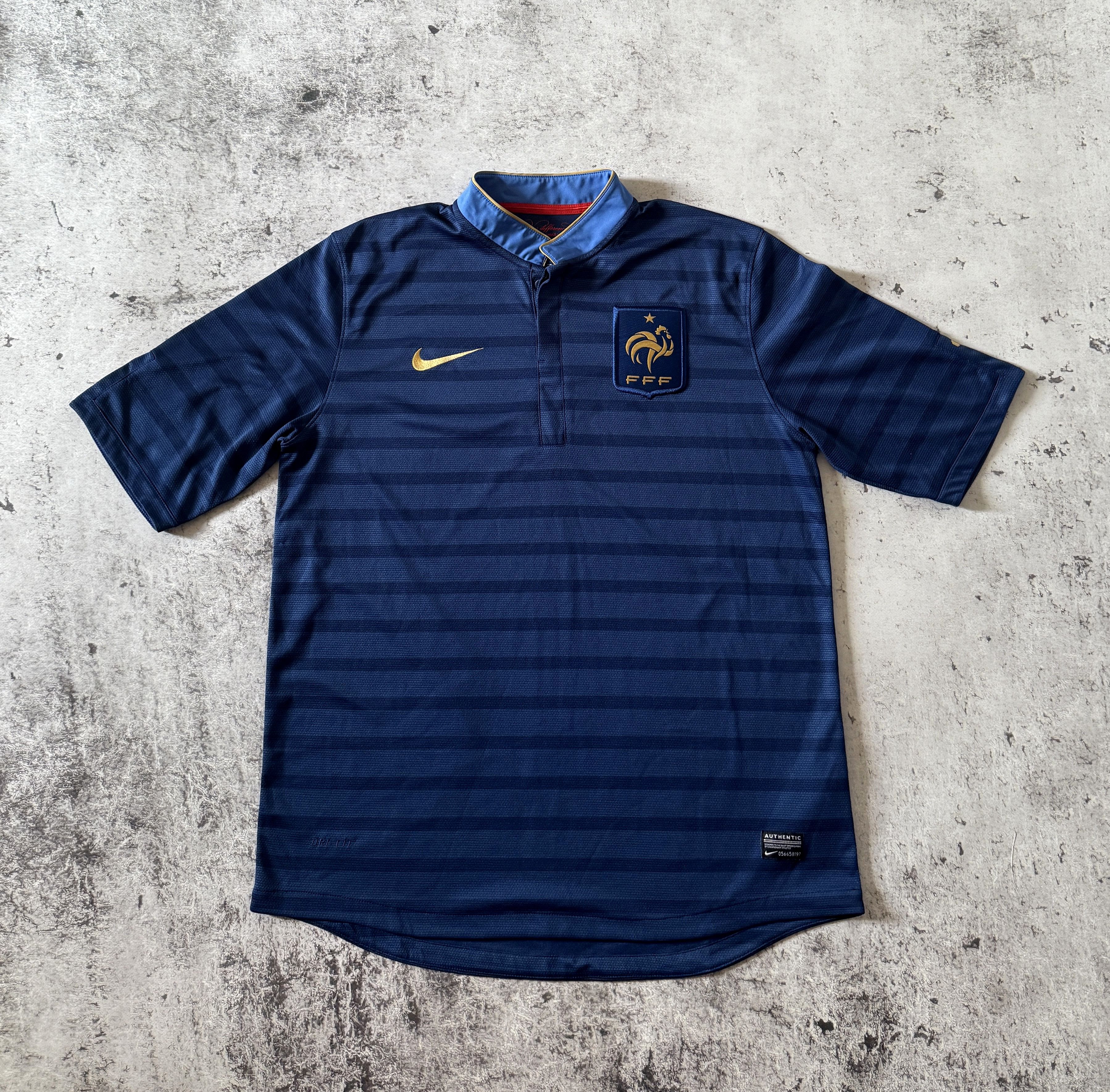 Nike FRANCE 2012 SHIRT FOOTBALL SOCCER JERSEY NIKE 449680-405 Size US L / EU 52-54 / 3 - 1 Thumbnail