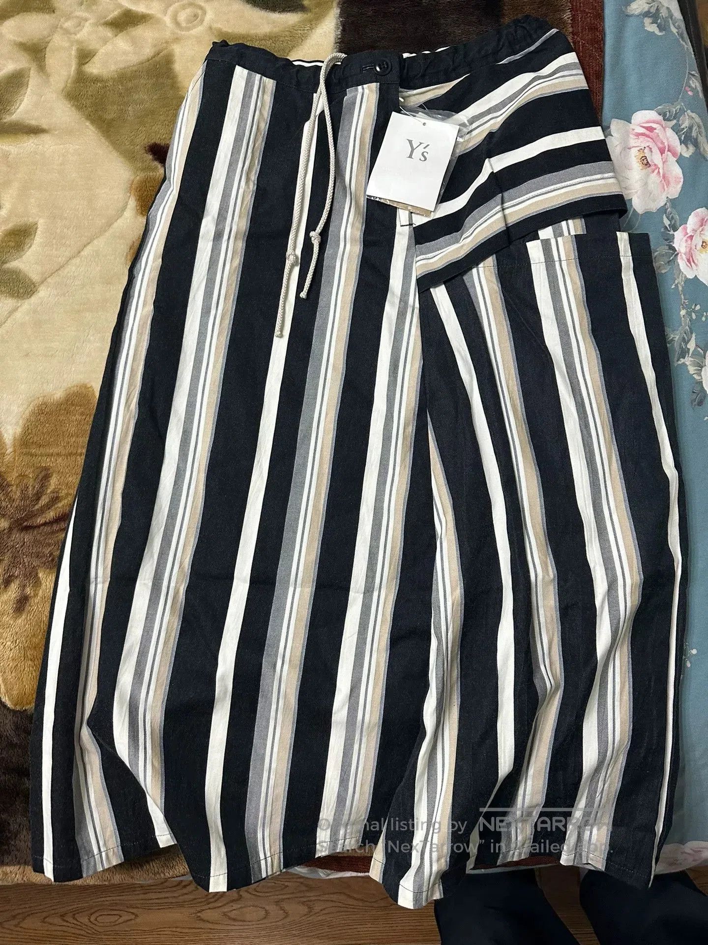 Y's Y's Striped Midi Skirt for Women. Size 35" - 1 Thumbnail