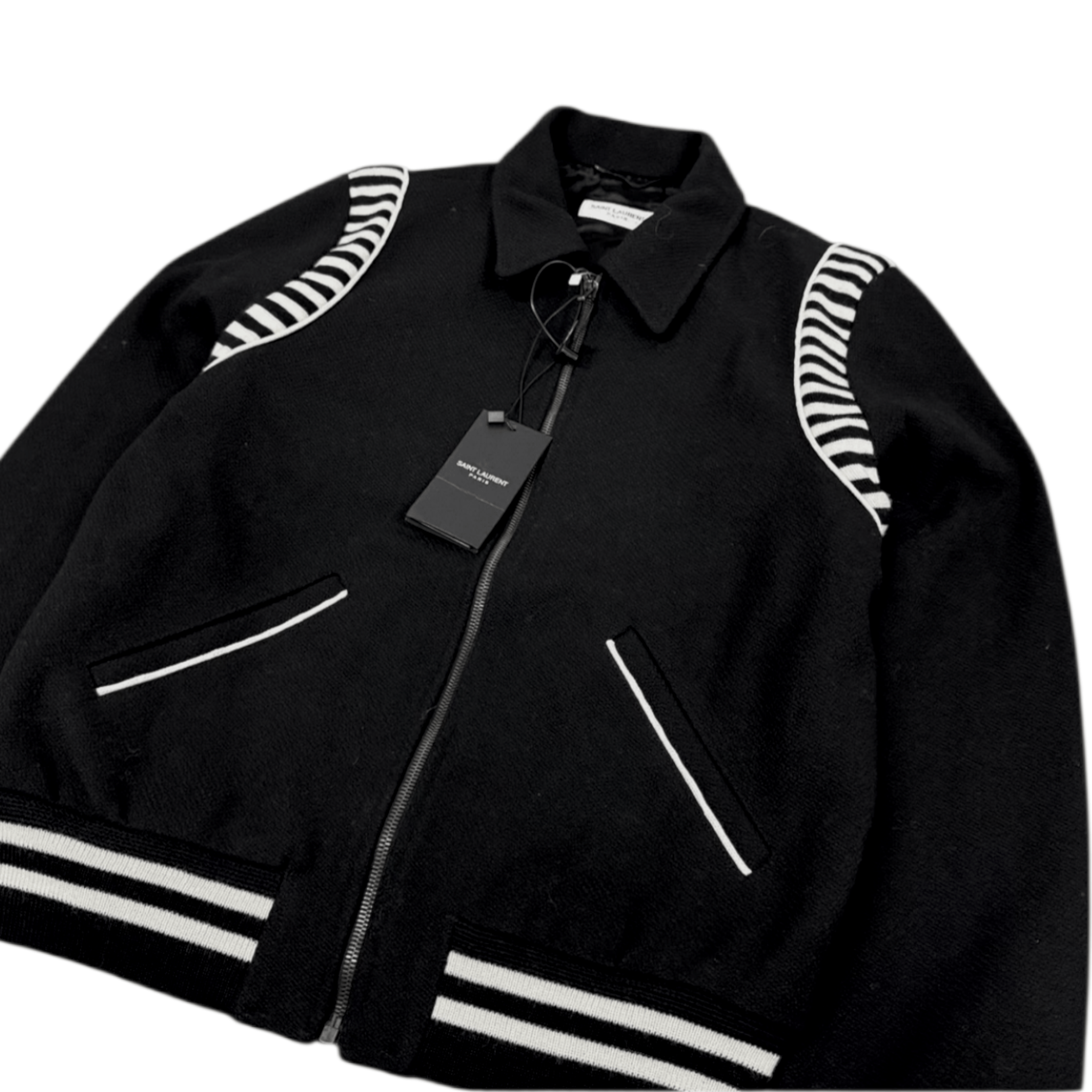 Saint Laurent Paris Saint Laurent FW16 Ray Striped Teddy Jacket Size US S / EU 44-46 / 1 - 3 Thumbnail