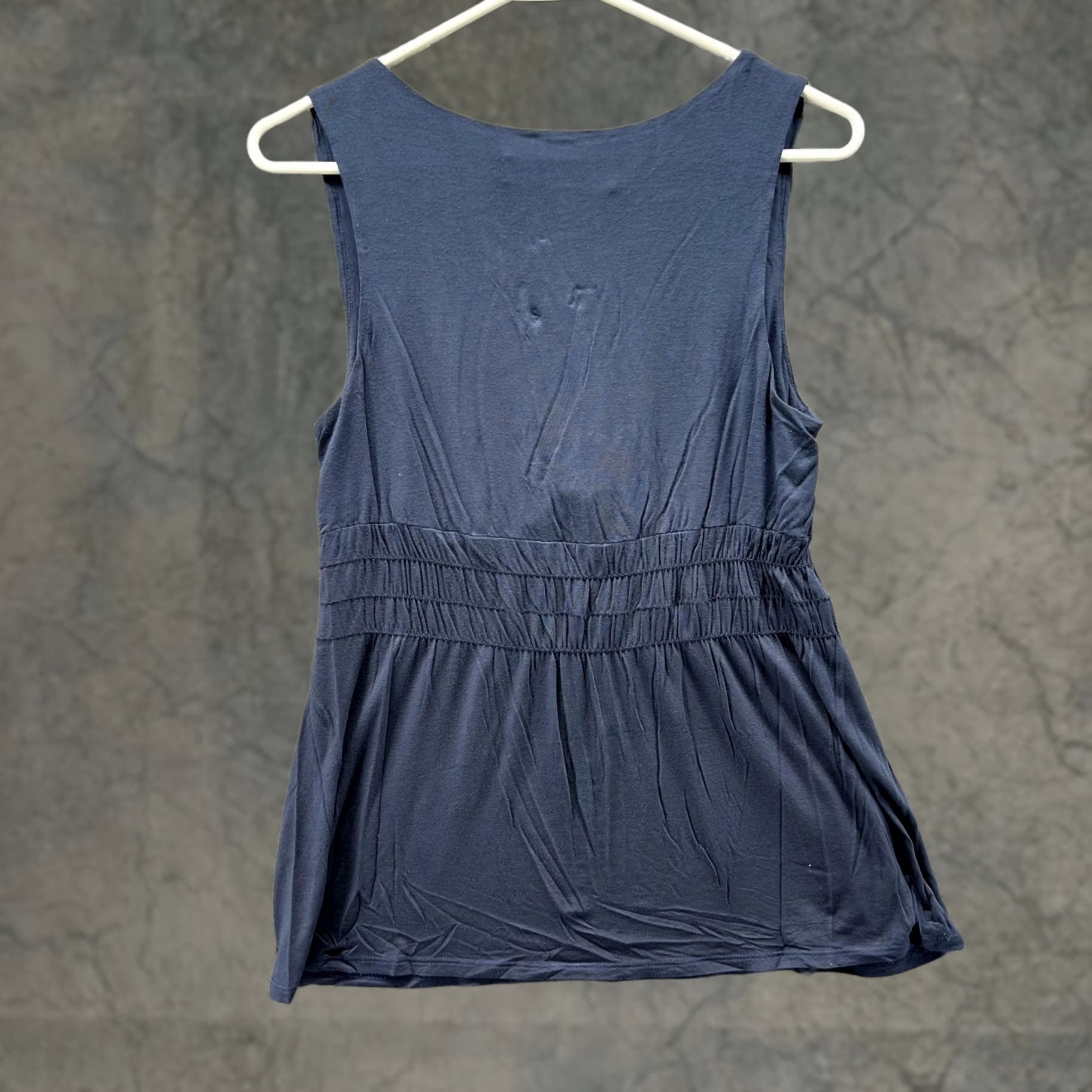 Trina Turk VINTAGE Trina Turk Tank Top Womens Small Blue Modal V-Neck Sleeveless Empire Waist Soft Size S / US 4 / IT 40 - 1 Thumbnail