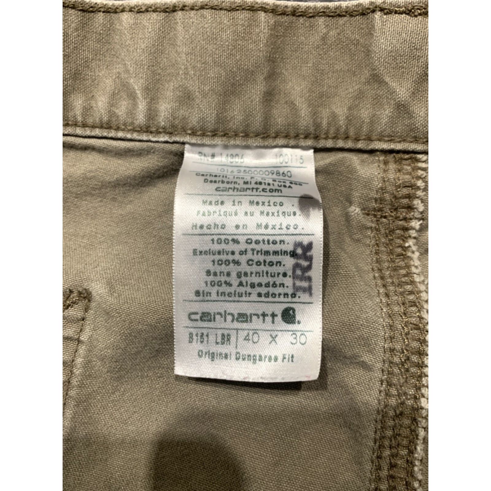 Carhartt Carhartt Men’s Carpenter Canvas Pants 40x29 Workwear Brown Regular Straight Hammer Loop Size US 40 / EU 56 - 4 Thumbnail