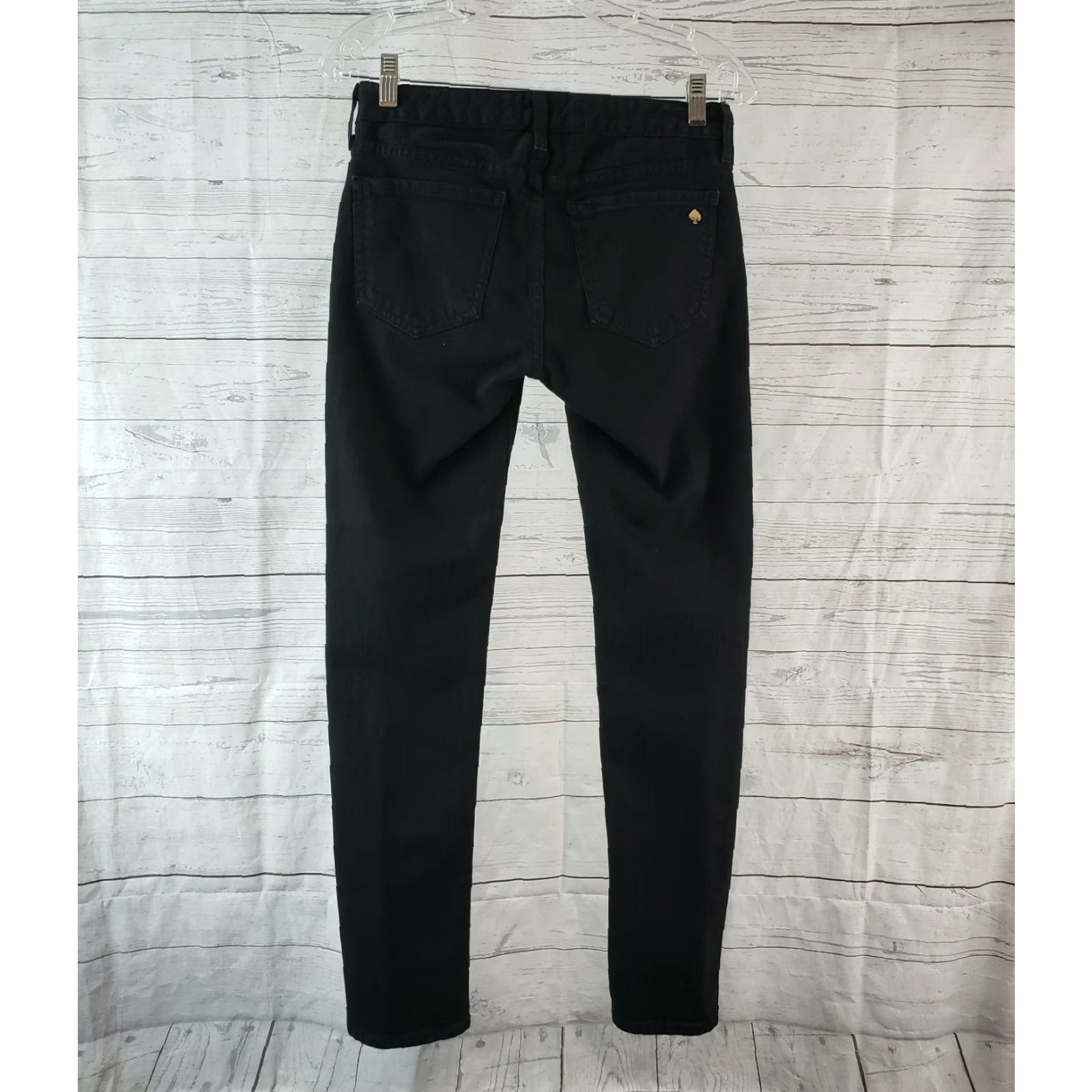 Vintage Kate Spade Broome Street Womens Skinny Jeans Sz 26 Black Low Rise Humidity Size 26" / US 2 / IT 38 - 3 Thumbnail
