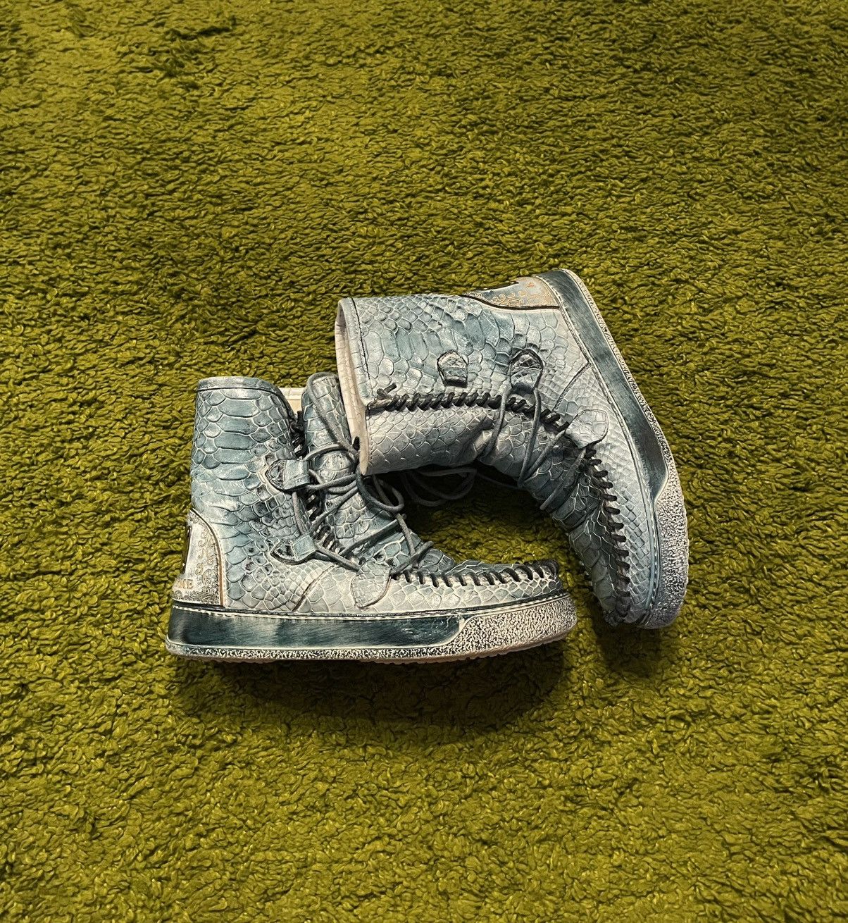 If Six Was Nine Karma of Charme avant garde snakeskin pattern winter boots Size US 6 / IT 36 - 1 Thumbnail