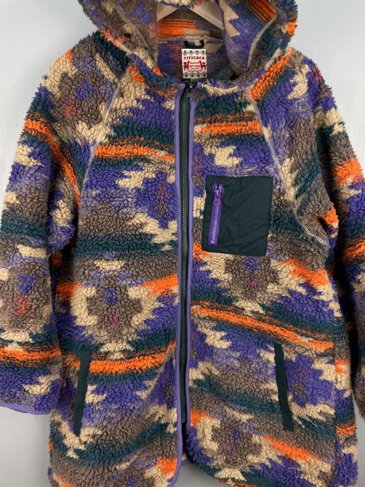 Japanese Brand Titicaca fleece navajo design zip up jacket Size US L / EU 52-54 / 3 - 4 Thumbnail
