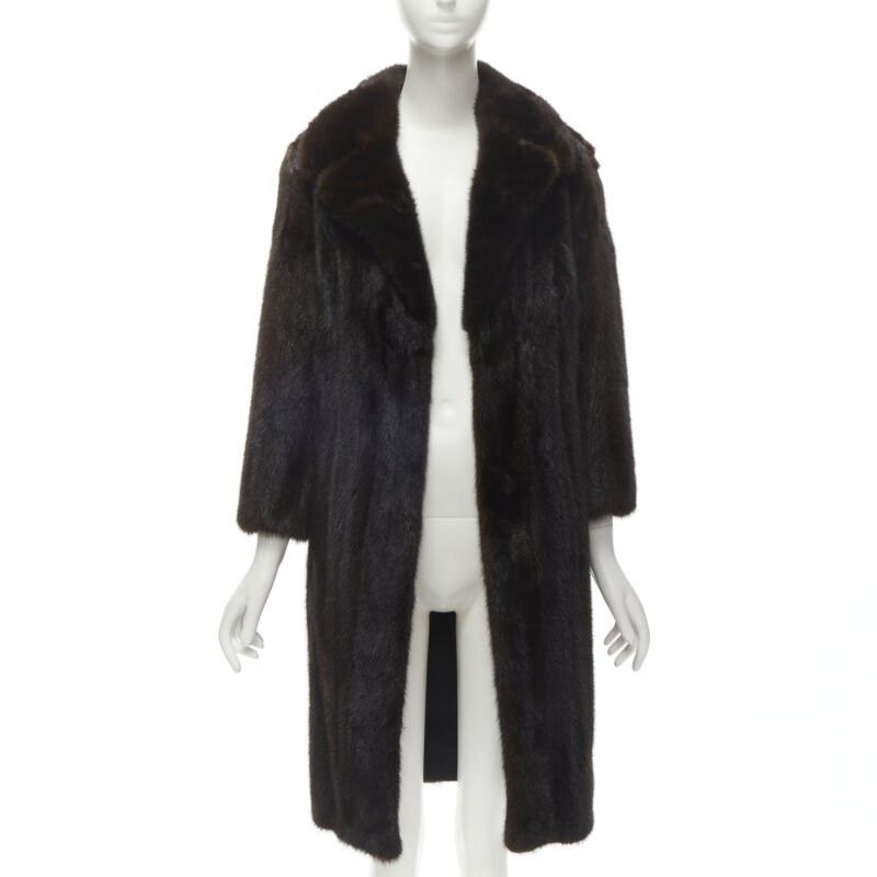 Other NEW YORK FUR brown fur oversized collar long sleeve long coat Size S / US 4 / IT 40 - 1 Thumbnail
