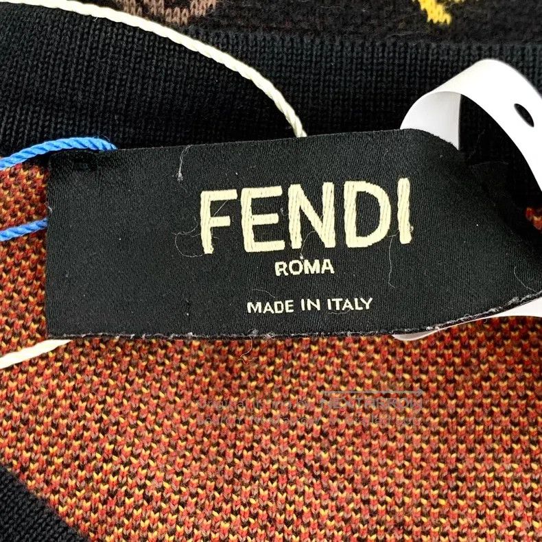 Fendi Fendi Black logo lettering bulletproof vest print, cotton Size US M / EU 48-50 / 2 - 5 Thumbnail